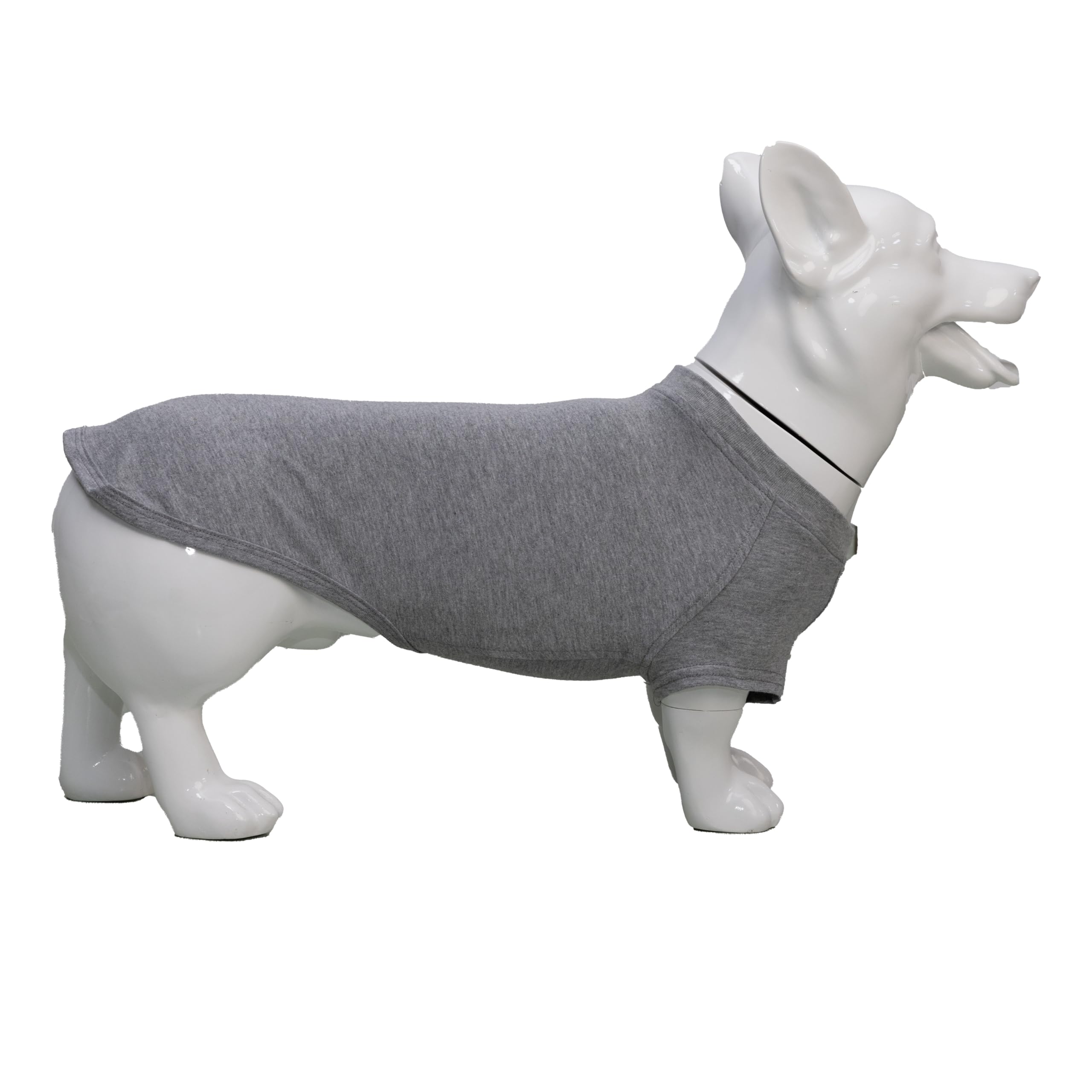 Lovelonglong Pet Clothing Dog Costumes Dachshund Clothes Blank T-Shirt Tee Shirts for Dachshund Dogs,Corgi 100% Cotton Gray D-M