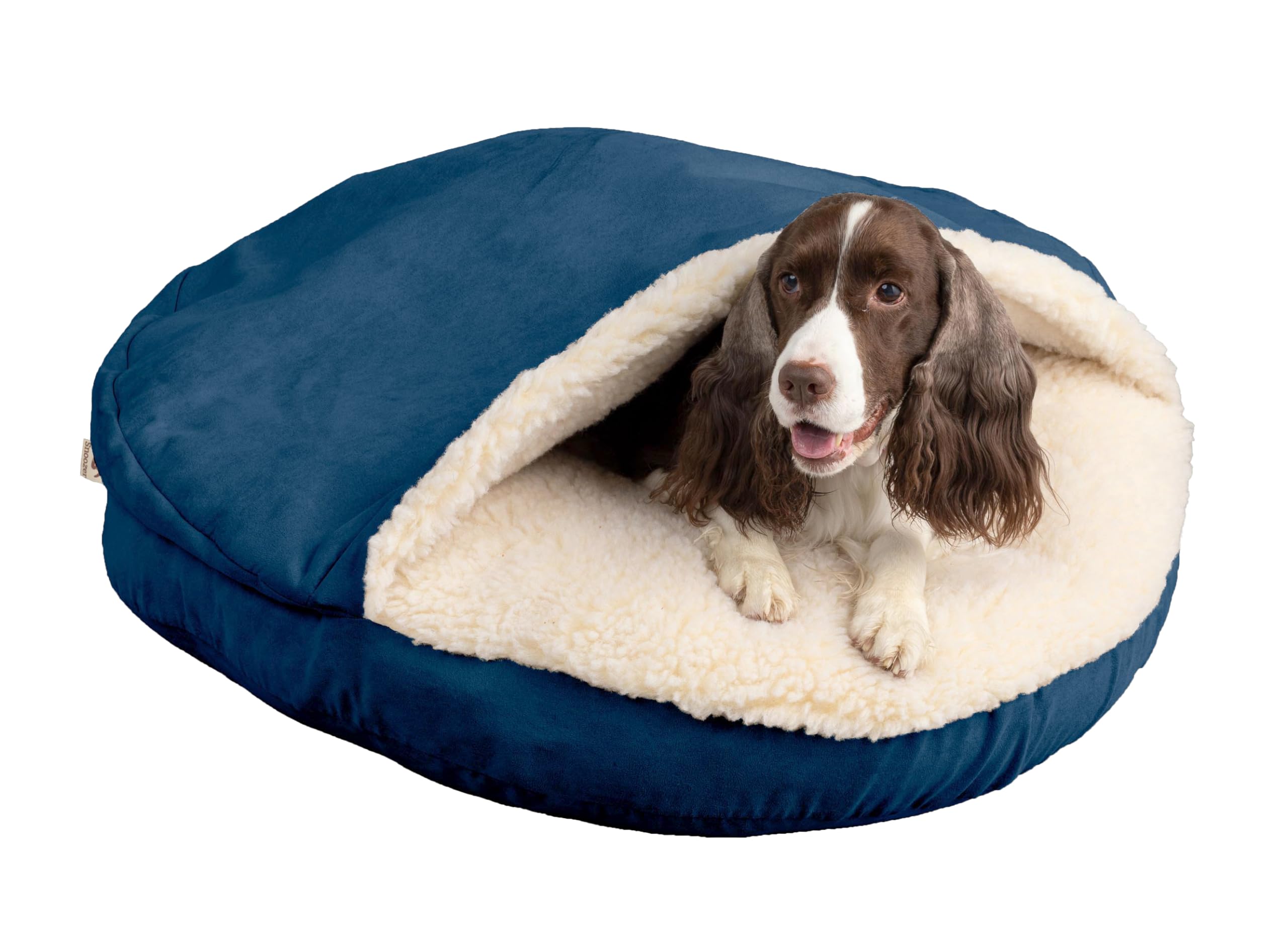 Snoozer Luxury Microsuede Cozy Cave Pet Bed, Large - Sapphire