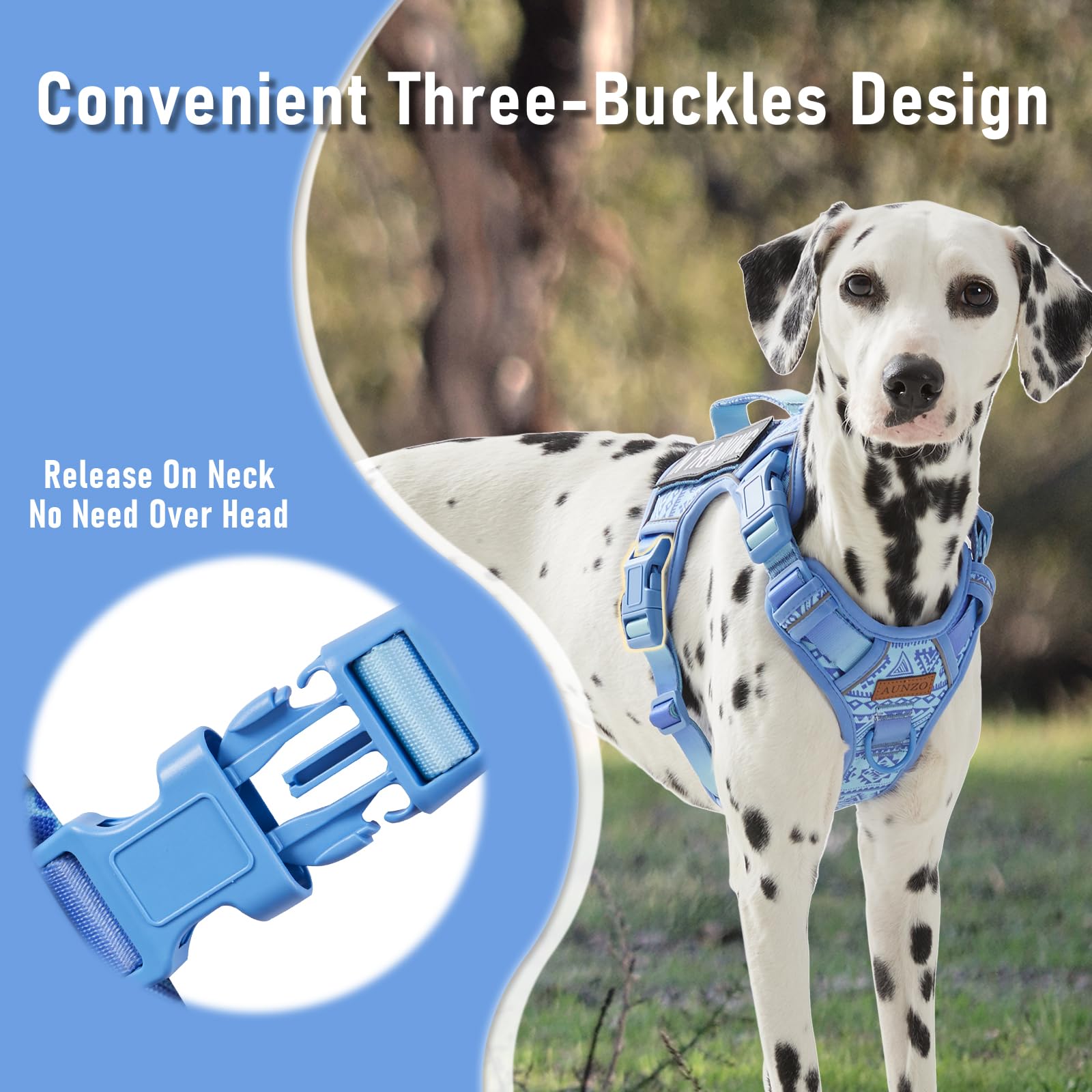 Light Dog Harness For Small Dog Breeds, French Bulldog Puggle Terriers, No-Pull Pet Harness With 2 Leash Clips, Adjustable Soft