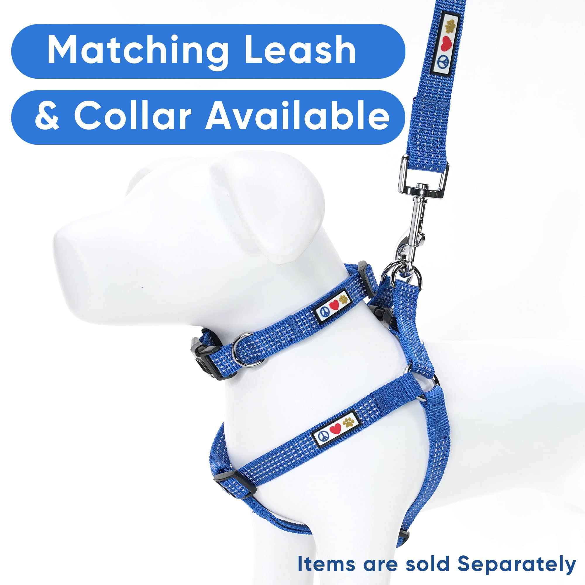 Pawtitas Reflective Step In Dog Harness Or Reflective Vest Harness, Comfort Control, Training Walking Of Your Puppy/Dog Small Dog Harness S Blue Dog Harness