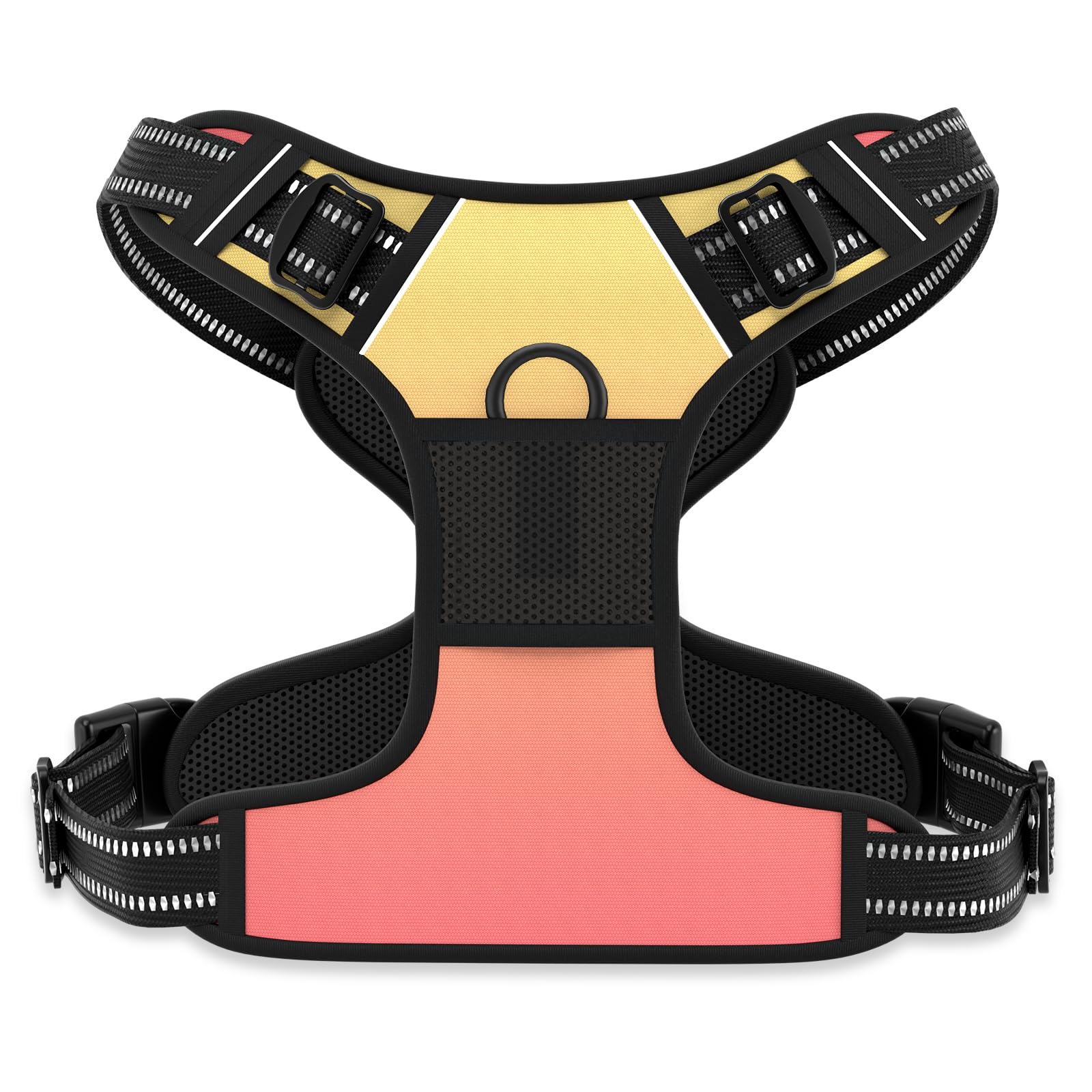 Rnivvi No Pull Dog Harness, Cute Reflective Medium Sized Puppy Harness, Adjustable Soft Padded Vest for Medium Dogs, Heavy Duty 