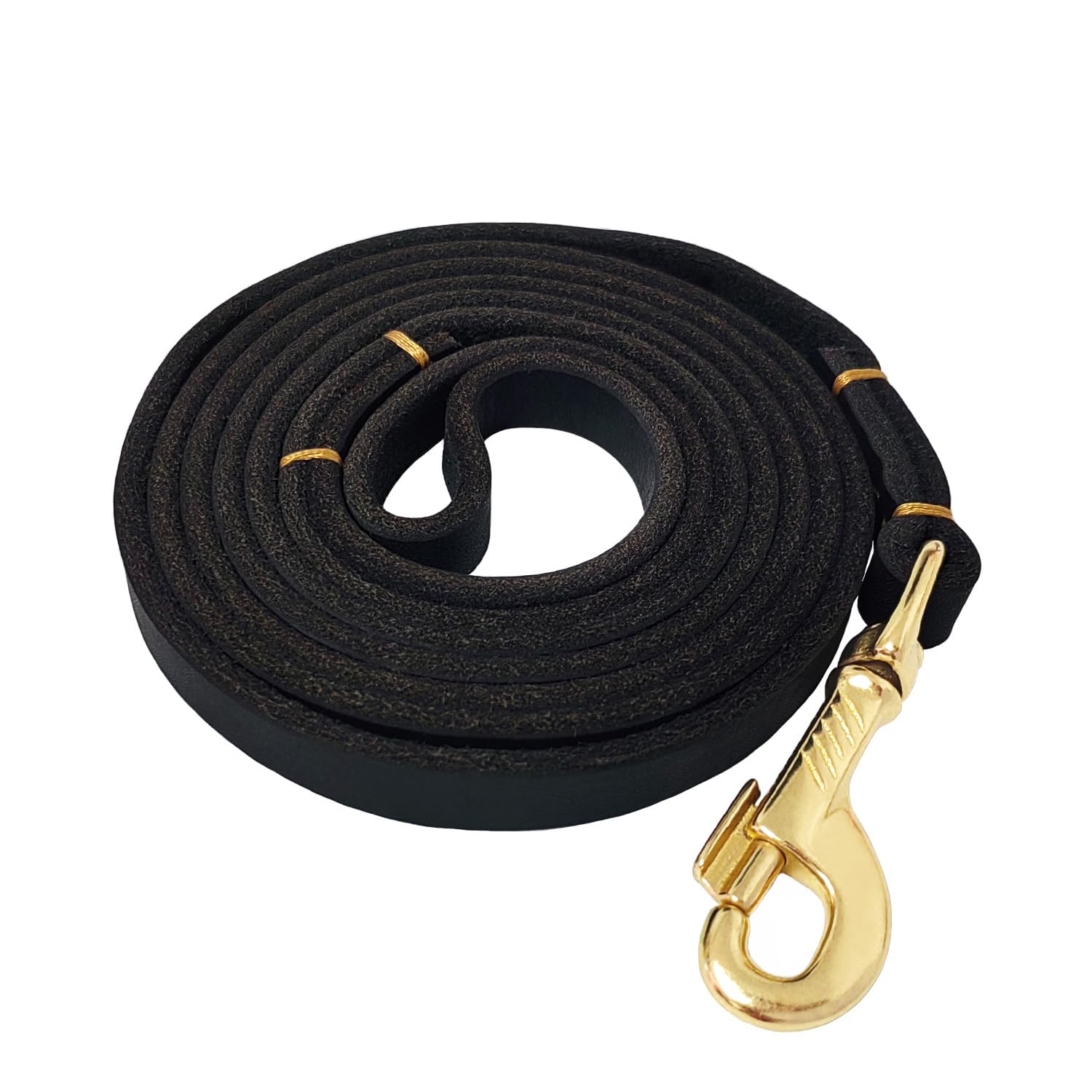 Leather Dog Leash 6Ft X 1/2 Inch, Heavy Duty Dog Training Leash, Strong Soft Handmade Genuine Leather Leashes For Medium Small D