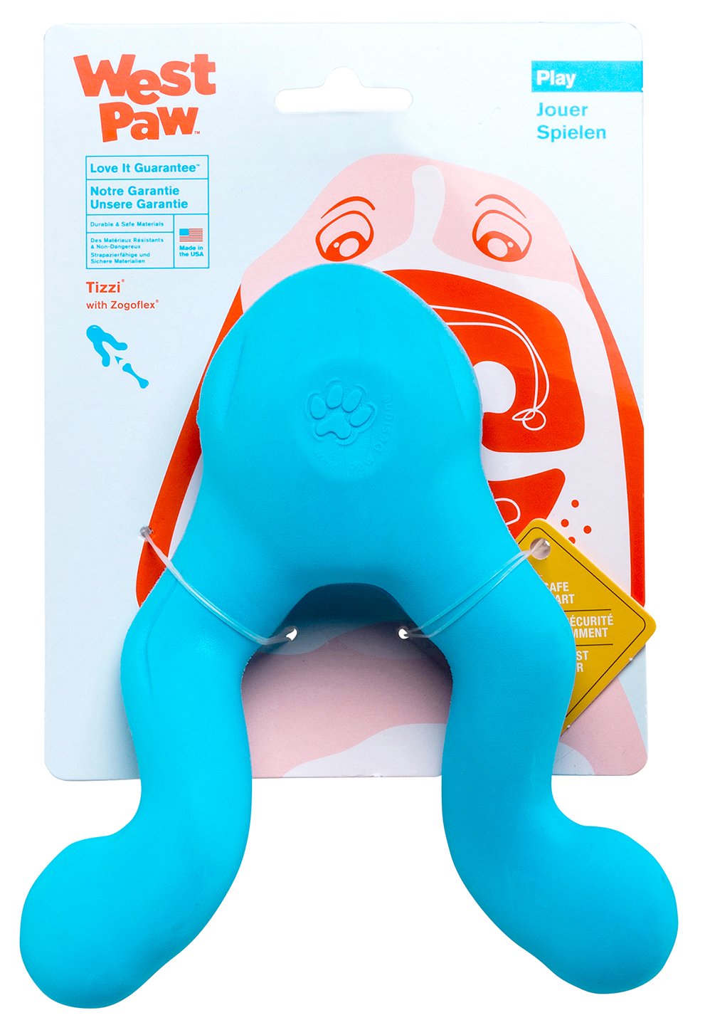 WEST PAW Zogoflex Tizzi Treat Dispensing Dog Toy - Interactive Play Toy for Dogs, Puppies - Floatable, High-Flying Dog Toys for 