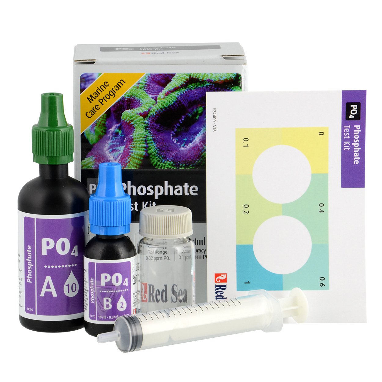 Red Sea Mcp Phosphate (Po4) Test Kit - Saltwater Aquariums, Packing May Vary