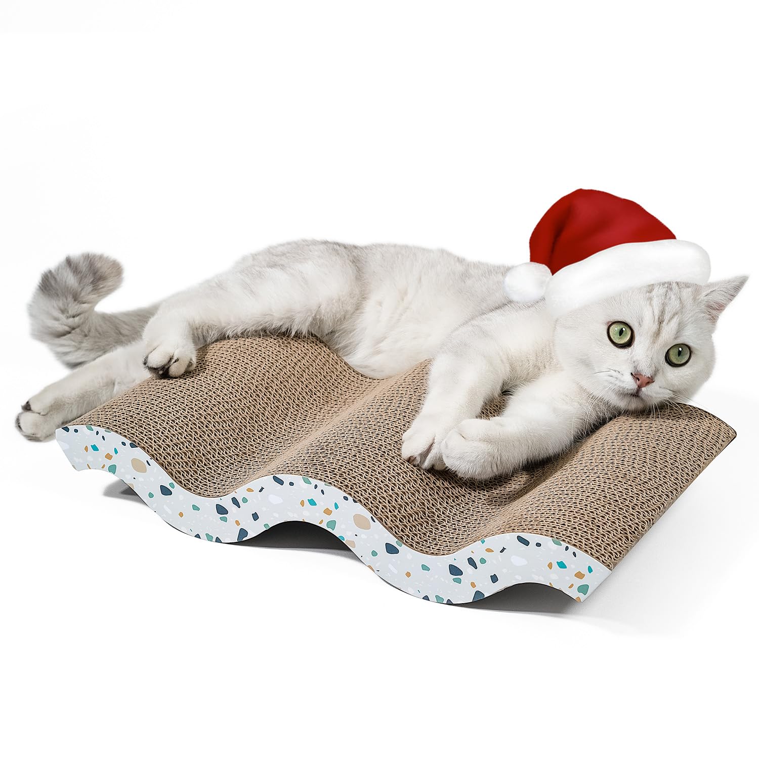 Conlun Cat Scratcher Cardboard Cat Scratch Pad With Premium Scratch Textures Design Durable Cat Scratching Pad Reversible Mountain 17L X 9W X 2.6H