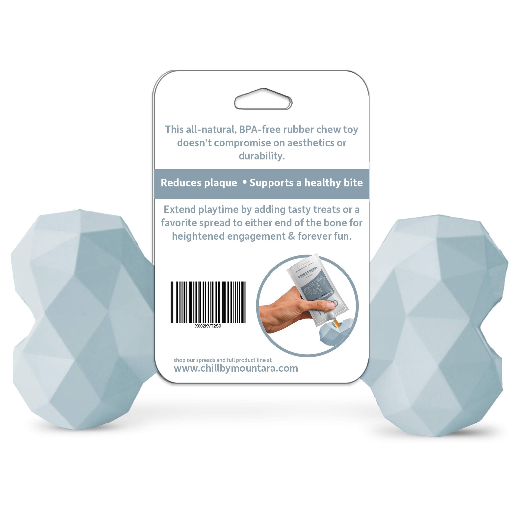 chill by mount ara Super BITE | Natural Rubber Fillable Chew Toy for Dogs | Tough and Durable | Designed for Aggressive Chewers