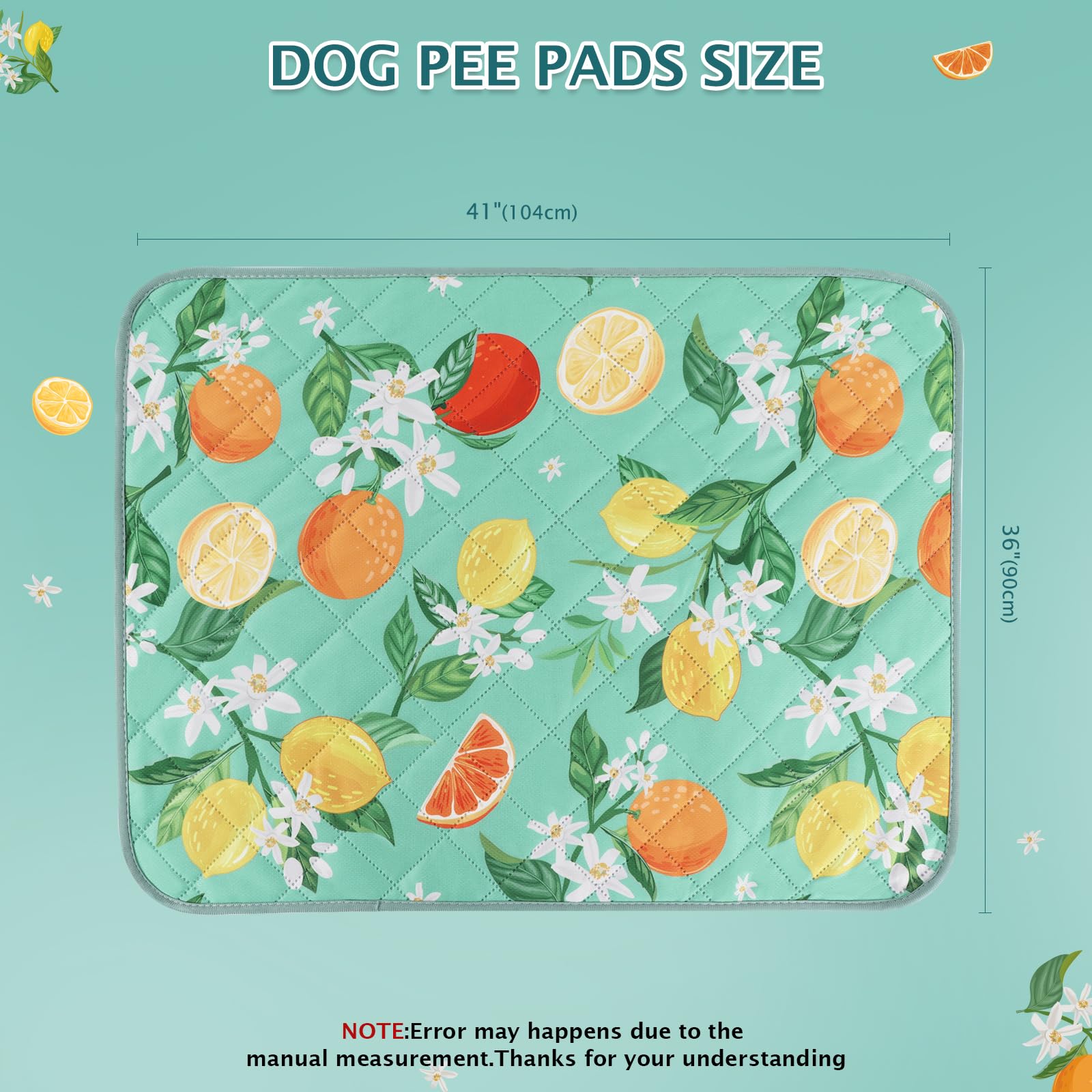 Bvagss Washable Pee Pads For Dogs, 2 Pack Reusable Leakproof Puppy Wee Wee Pad, Non-Slip Waterproof Pet Training Pads, Super Abs