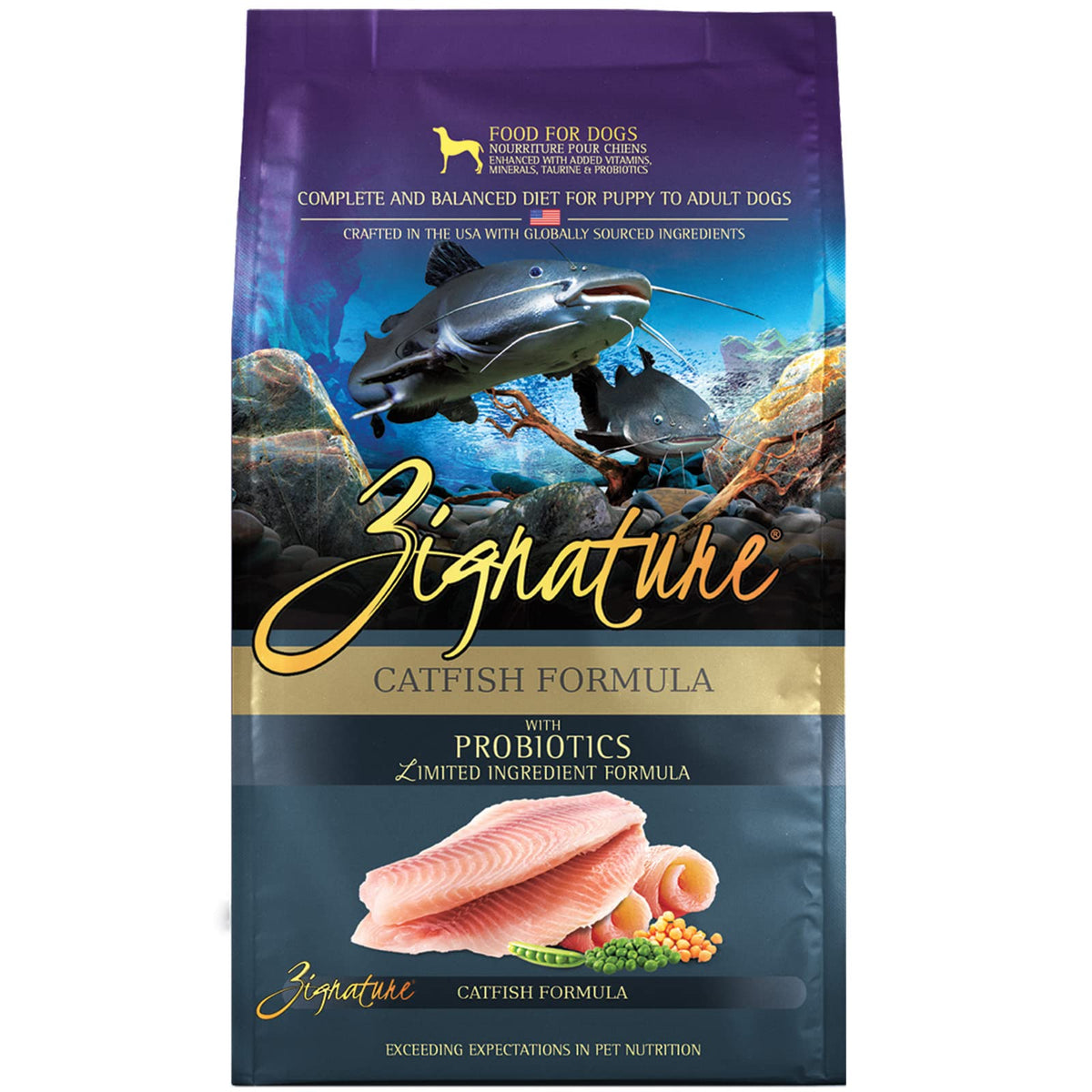 Zignature Catfish Limited Ingredient Formula Formula Dry Dog Food 4Lb