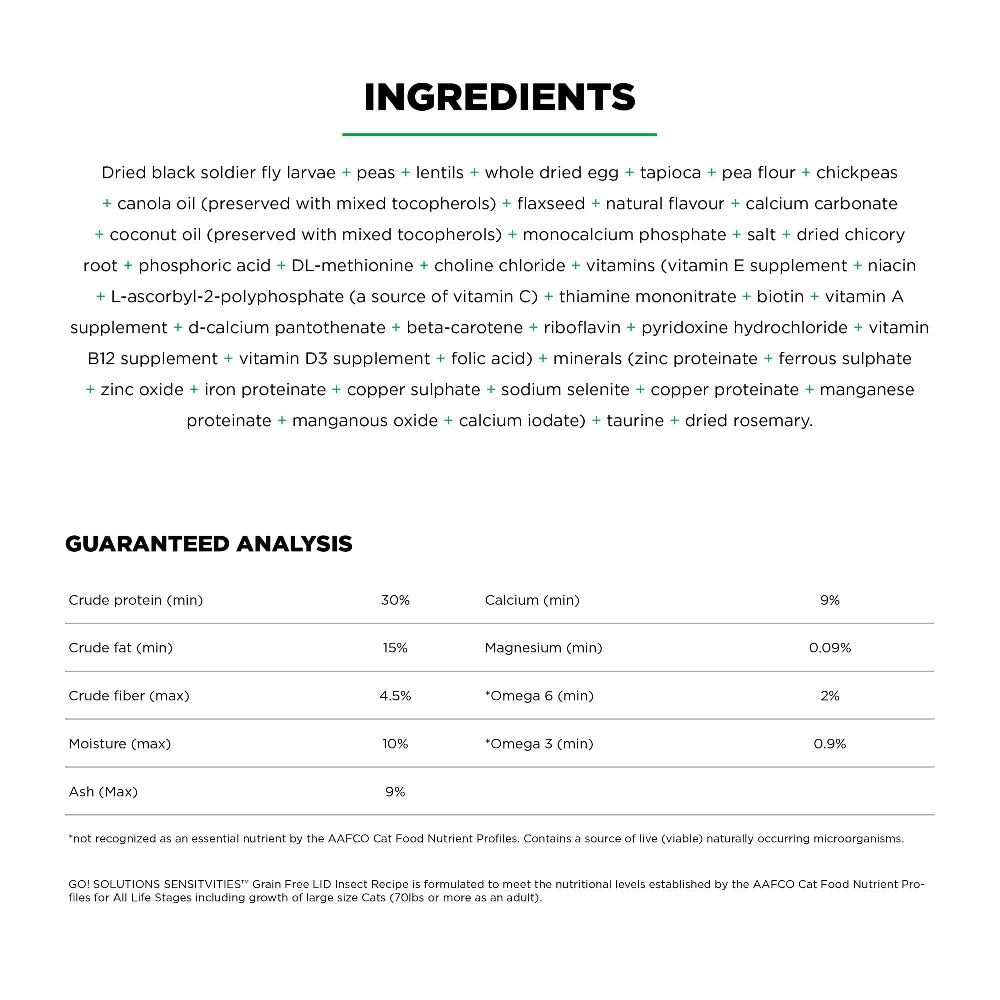 Go! Solutions Sensitivities Limited Ingredient Insect Grain-Free Dry Cat Food, Chicken-Free Kibble Made by Experts for Sensitive