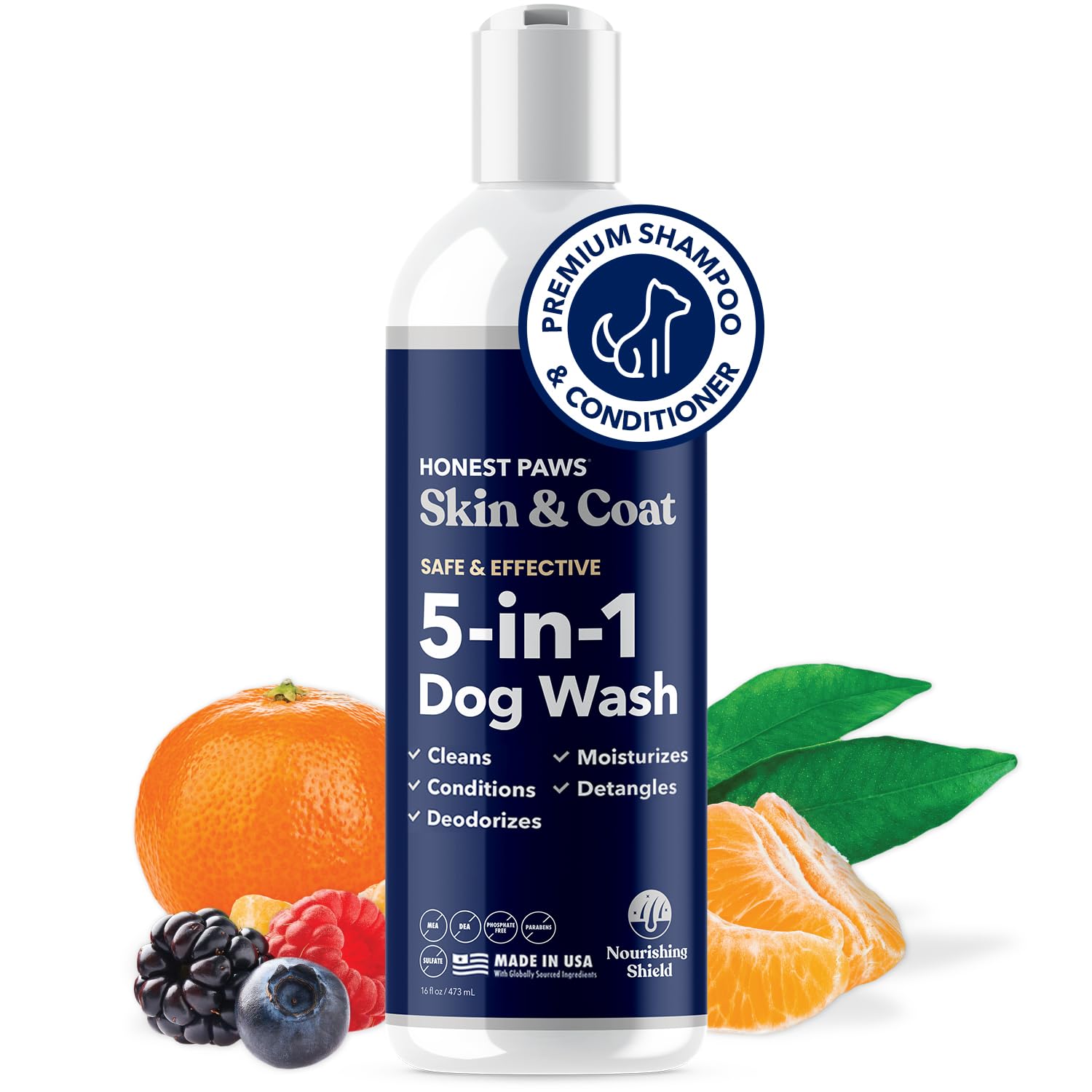 Honest Paws Dog Shampoo And Conditioner - Premium Dog Wash For Allergies And Dry, Itchy, Moisturizing For Sensitive Skin - Sulfa