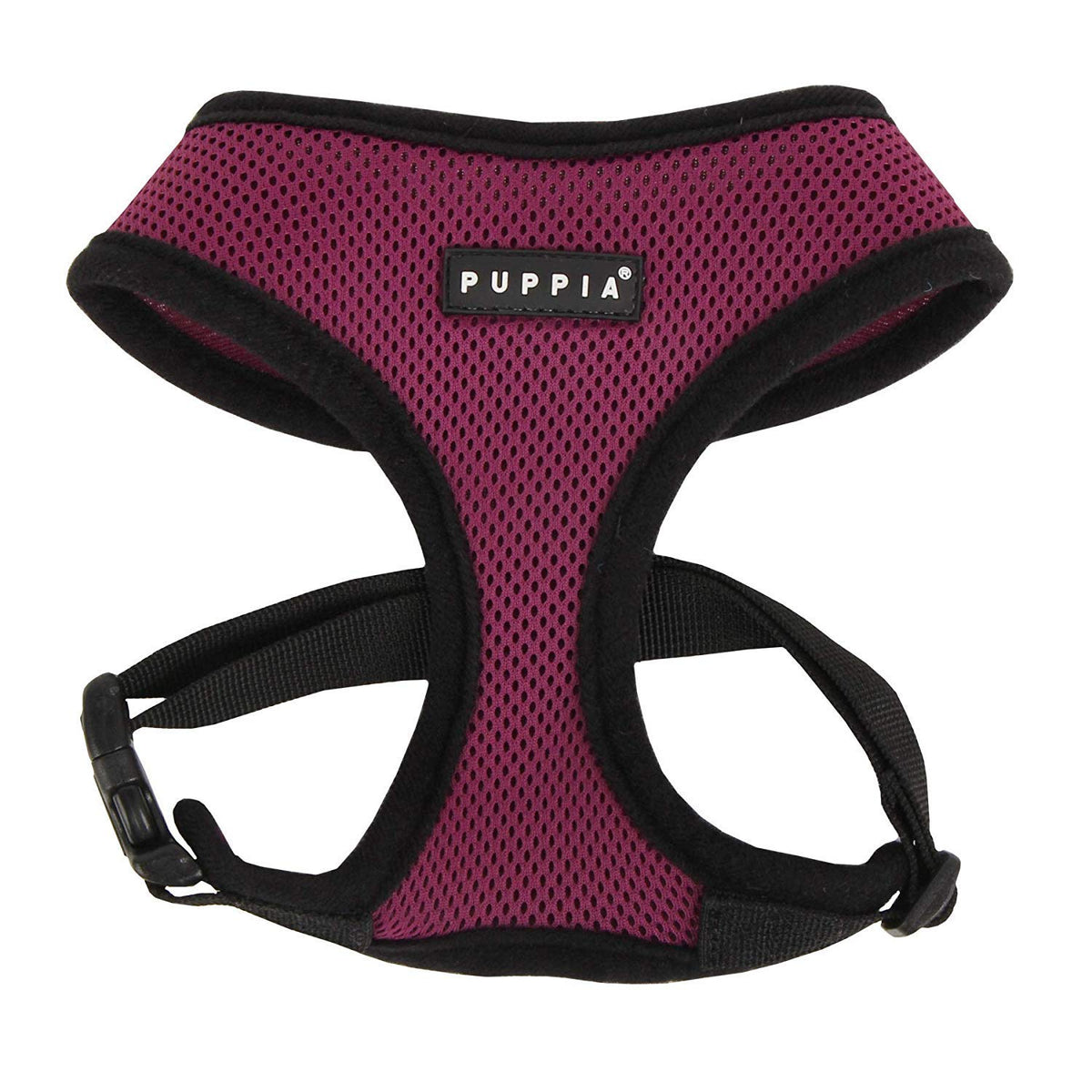 Puppia Soft Dog Harness No Choke Over-The-Head Triple Layered Breathable Mesh Adjustable Chest Belt And Quick-Release Buckle, Pu