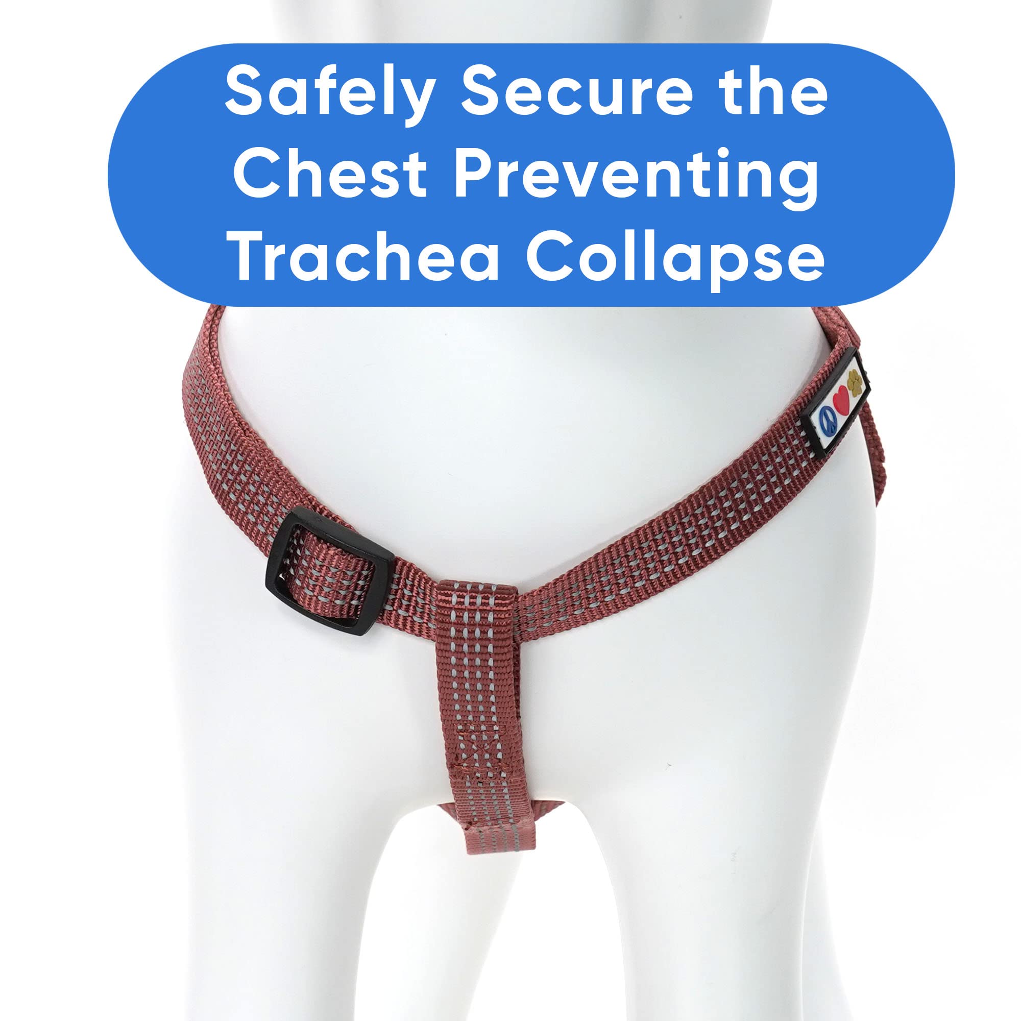 Pawtitas Dog Harness For Large Dogs Marsala Brown Dog Harness Step In From A Senior Dog To A Puppy Harness Adjustable Reflective