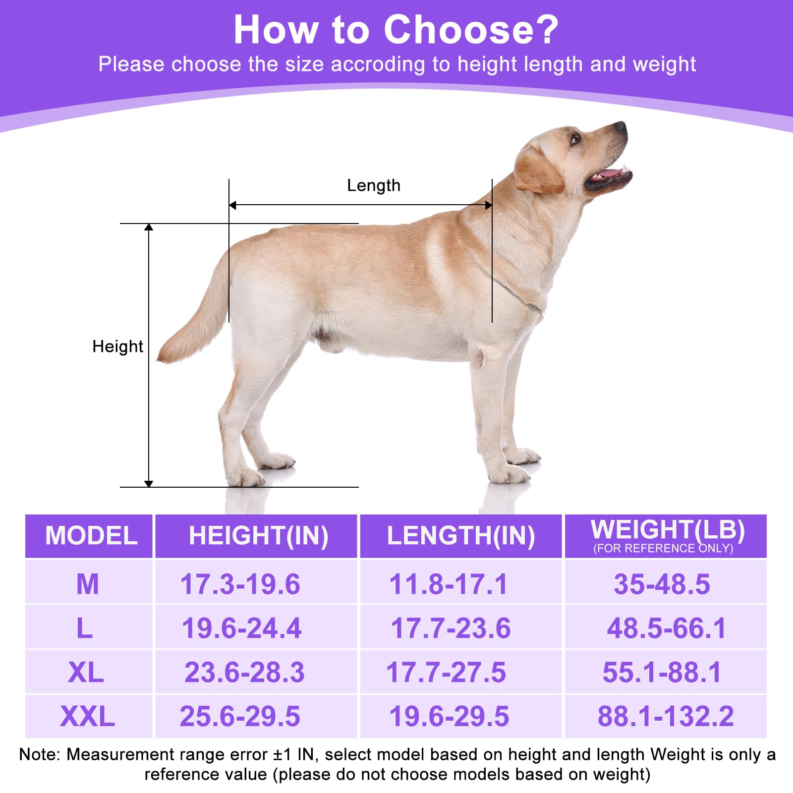 Virbraroo Dog Wheelchair for Back Legs - Lightweight Aluminum Alloy Dog Wheelchair, Upgraded All-Terrain Tires for Large Dogs, 5