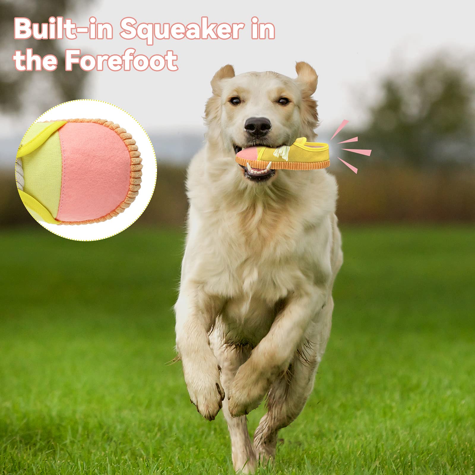 Zhanmai 4 Pieces Dog Shoe Chew Toys Puppy Chew Shoe Dog Sandal Durable Puppy Squeaky Mini Sneakers Decoy Sandal Squeaky Plush To
