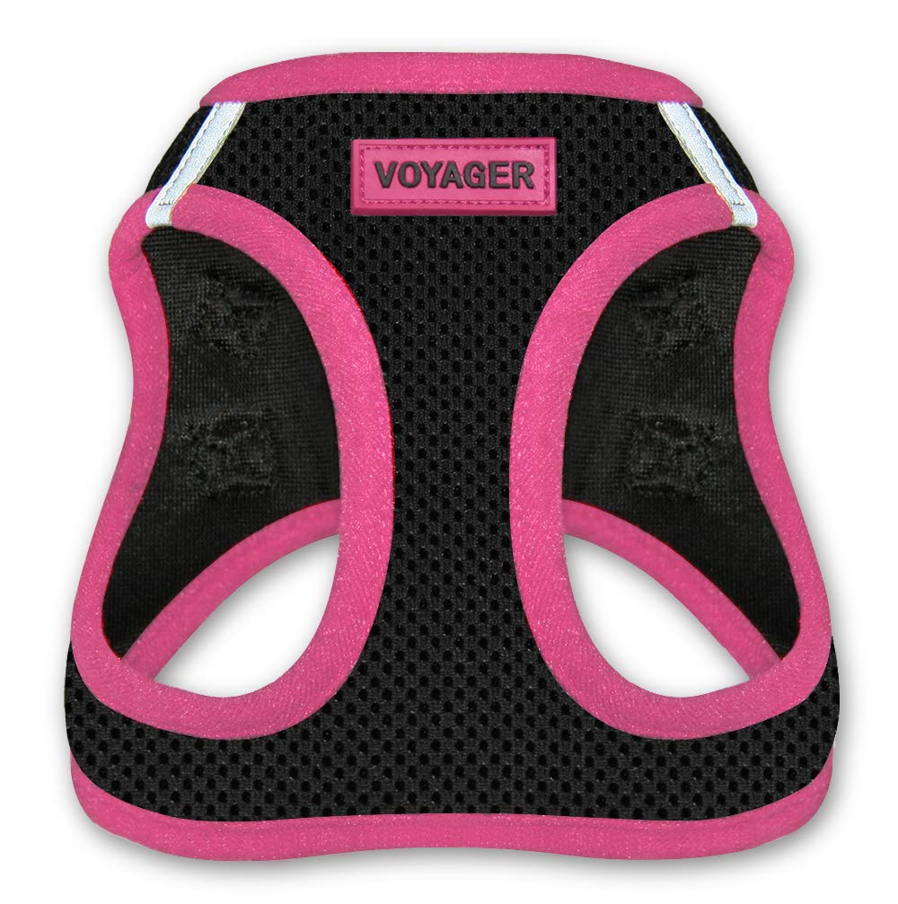 Voyager Step-In Air Dog Harness - All Weather Mesh Step In Vest Harness For Small And Medium Dogs By Best Pet Supplies - Pink, Small