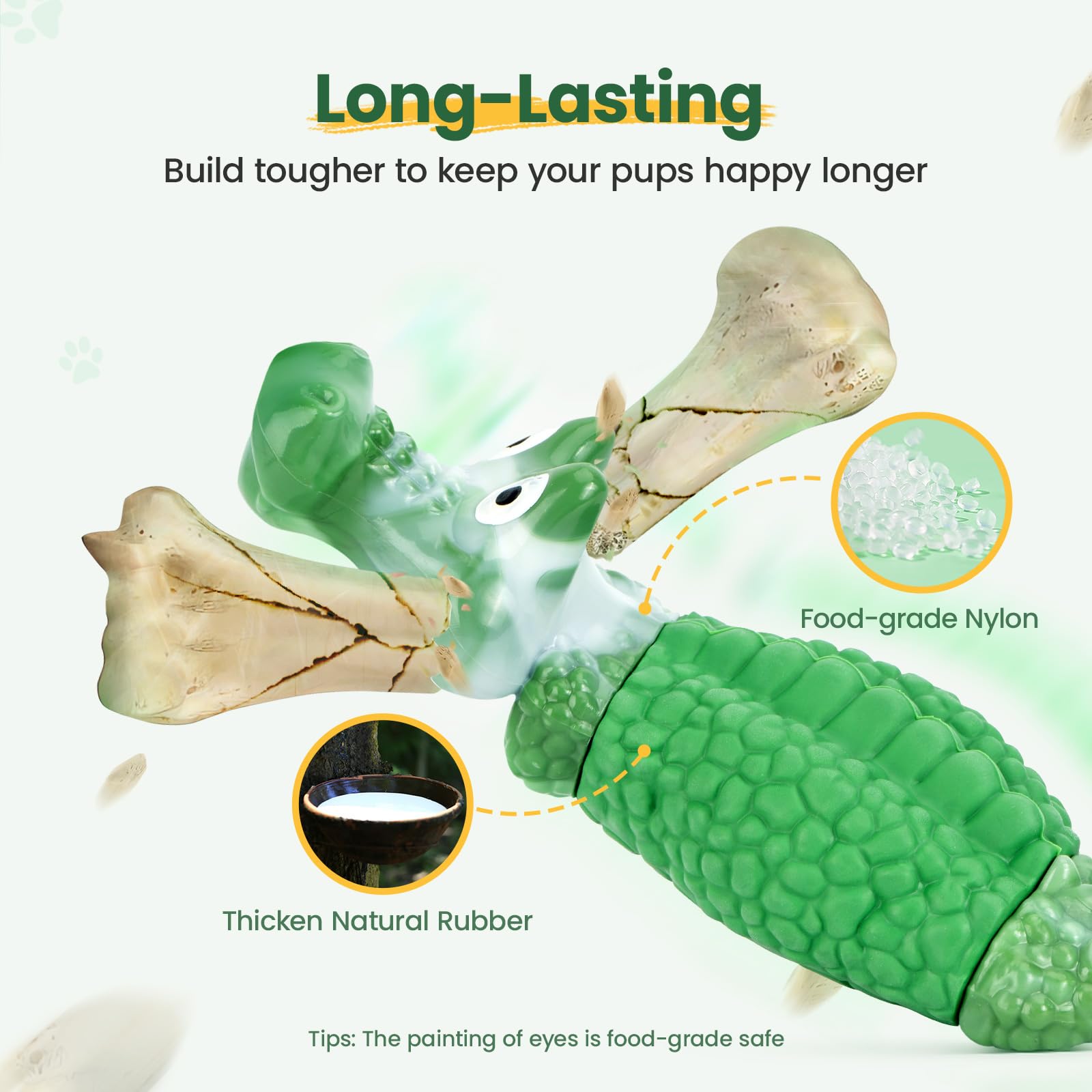 HGB Dog Toys for Aggressive Chewers, Squeaky Tough Indestructible Dog Toys for Large, Medium Breed to Keep Them Busy & Reduce An