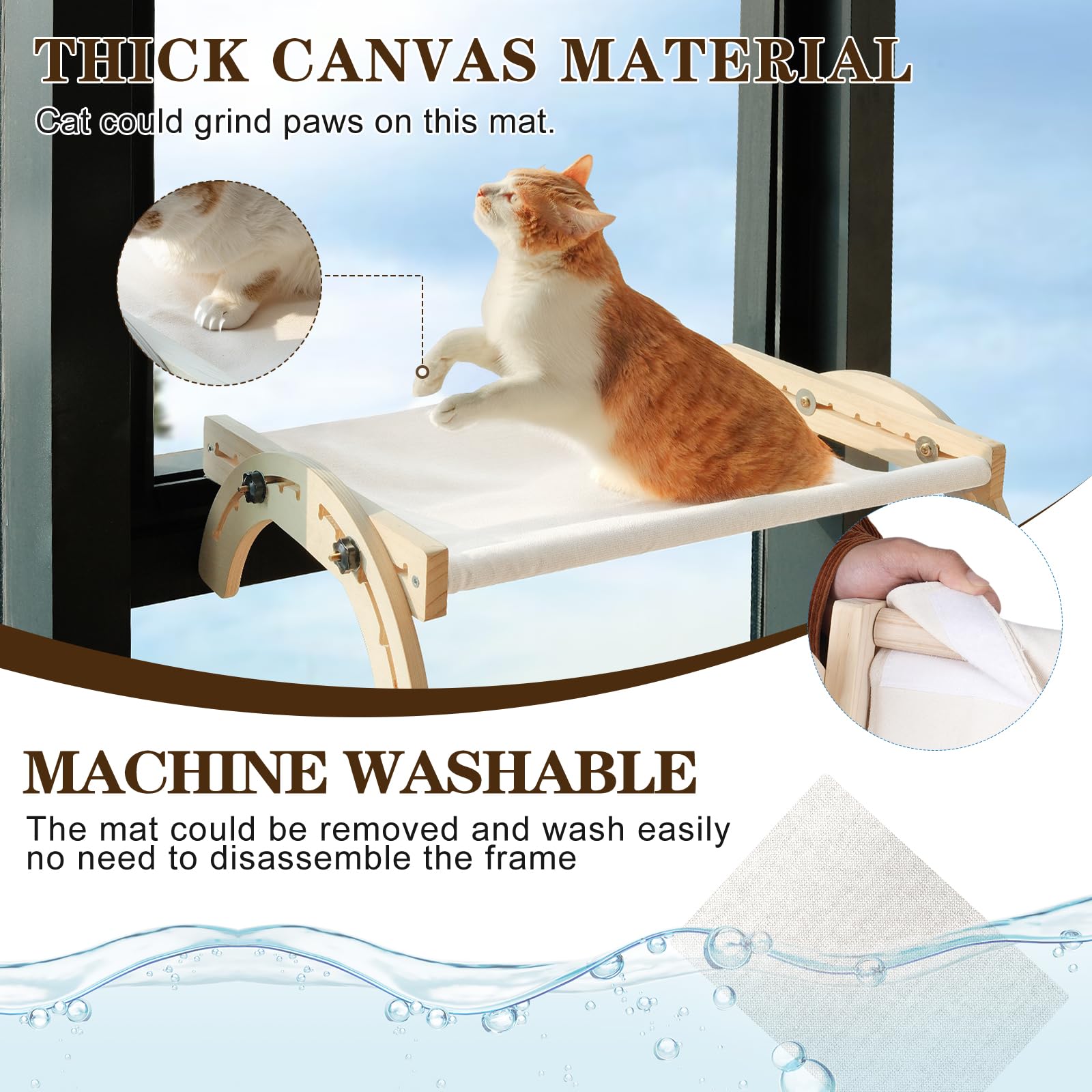 Cat Perch For Window Xiaz Cats Hammock Indoor Cat Bed For Window Perfect For Bird Watching Sunbathing L 27 * 16 * 8In