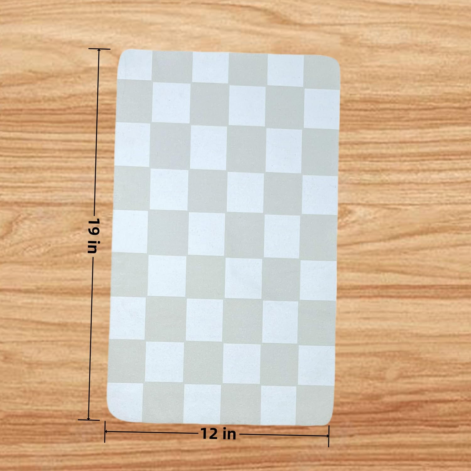 Cdoffice Cat Feeding Mat Dog Feeding Mat Absorbent Dog Cat Bowl Mat (Beige, 12 X19)