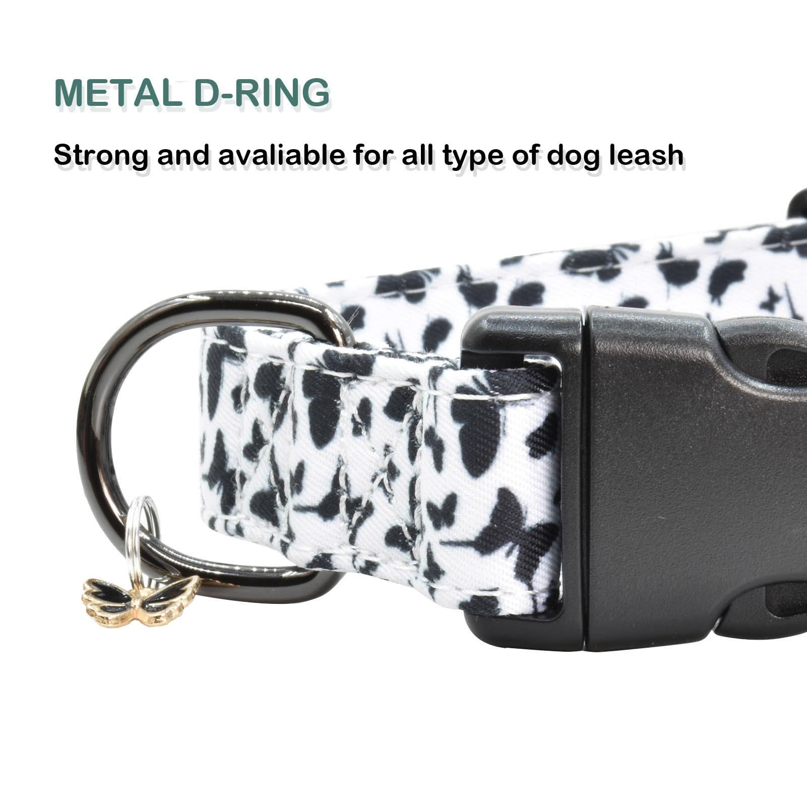 2 Pcs Cotton Dog Collar Soft Cute Flower -3 Sizes Soft Nylon Puppy Collar Adjustable For Girl Female Small Medium Large Dogs(02L