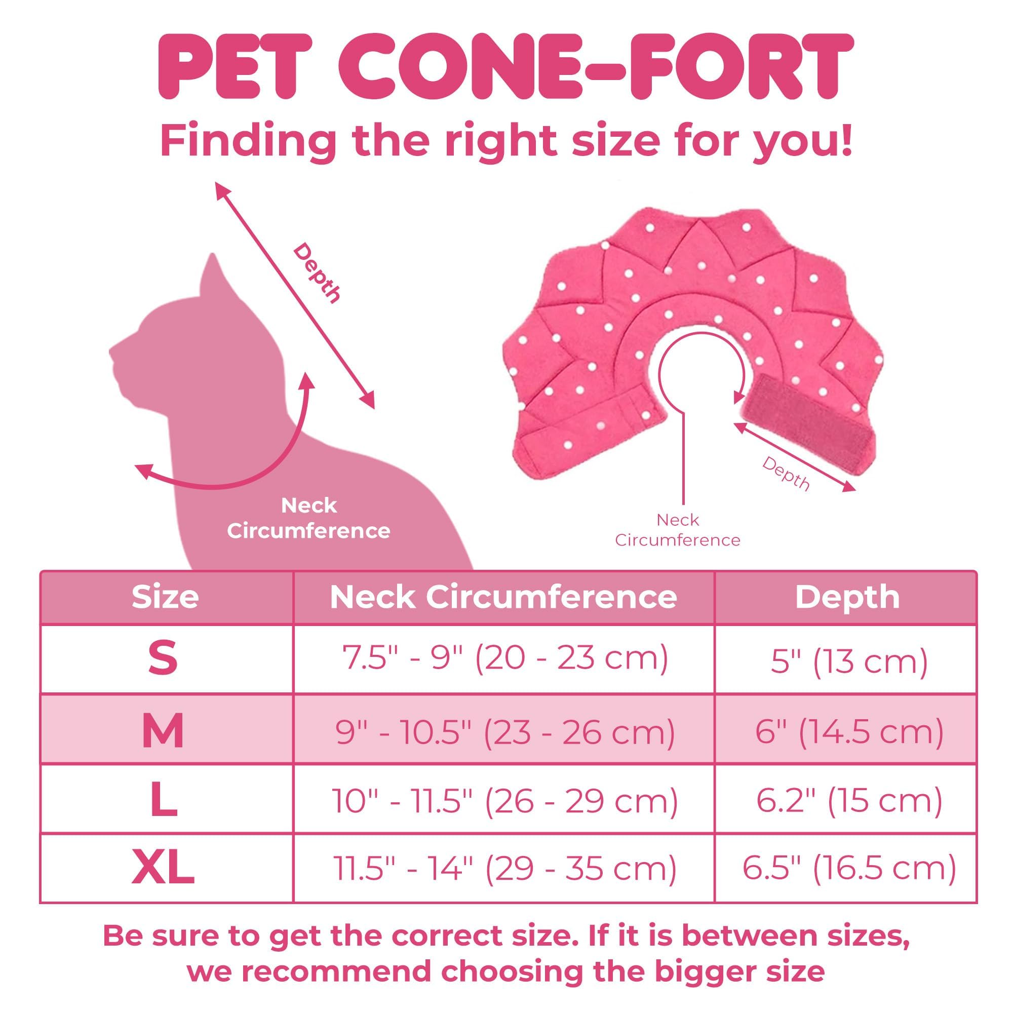 SunGrow Cat Cone Collar Soft, Pet Recovery Elizabethan E Collar Soft Neck Cone to Stop Licking for Cats & Kittens After Surgery,