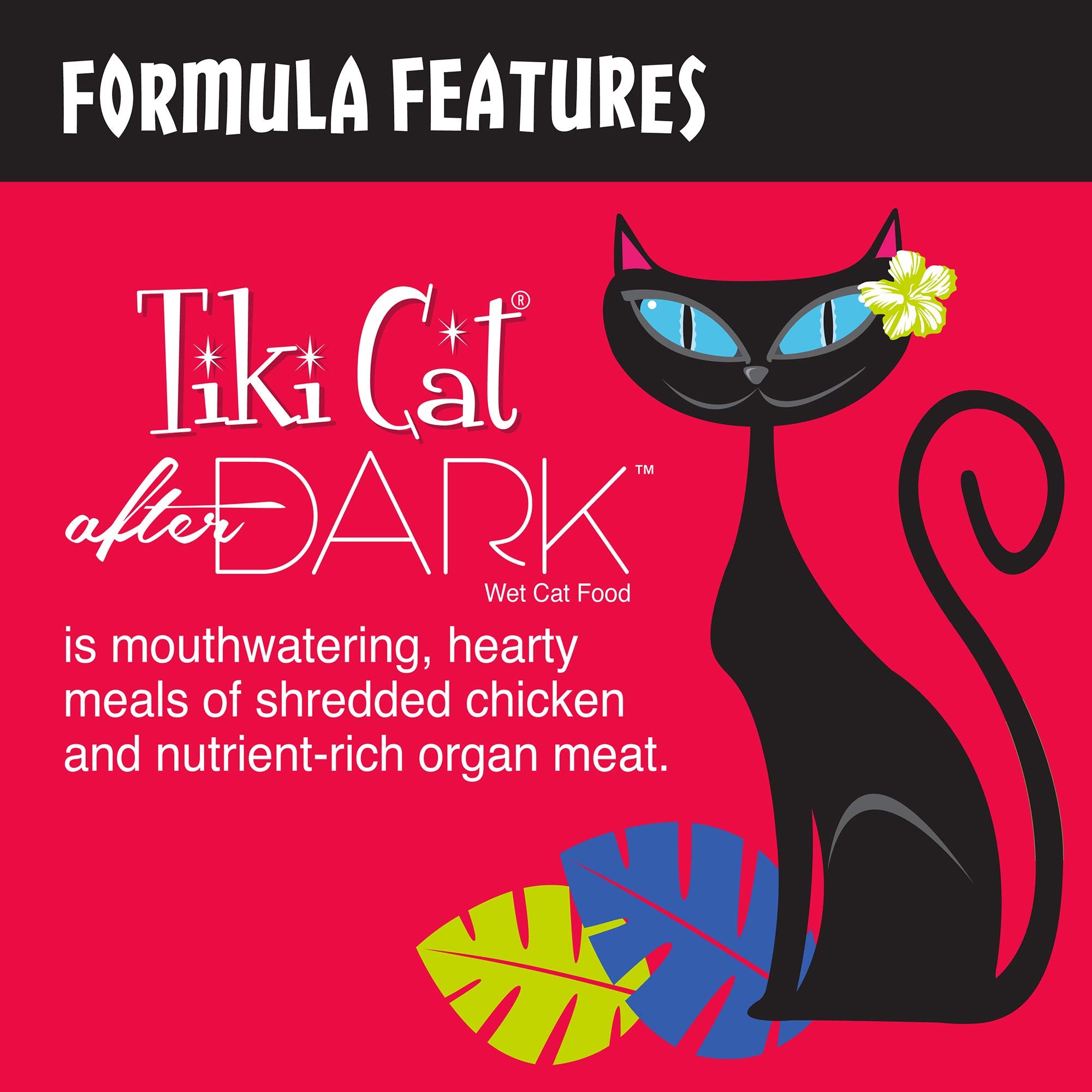 Tiki Cat After Dark, Chicken & Beef, High-Protein and 100% Non-GMO Ingredients, Wet Cat Food for Adult Cats, 5.5 oz. Cans (Pack