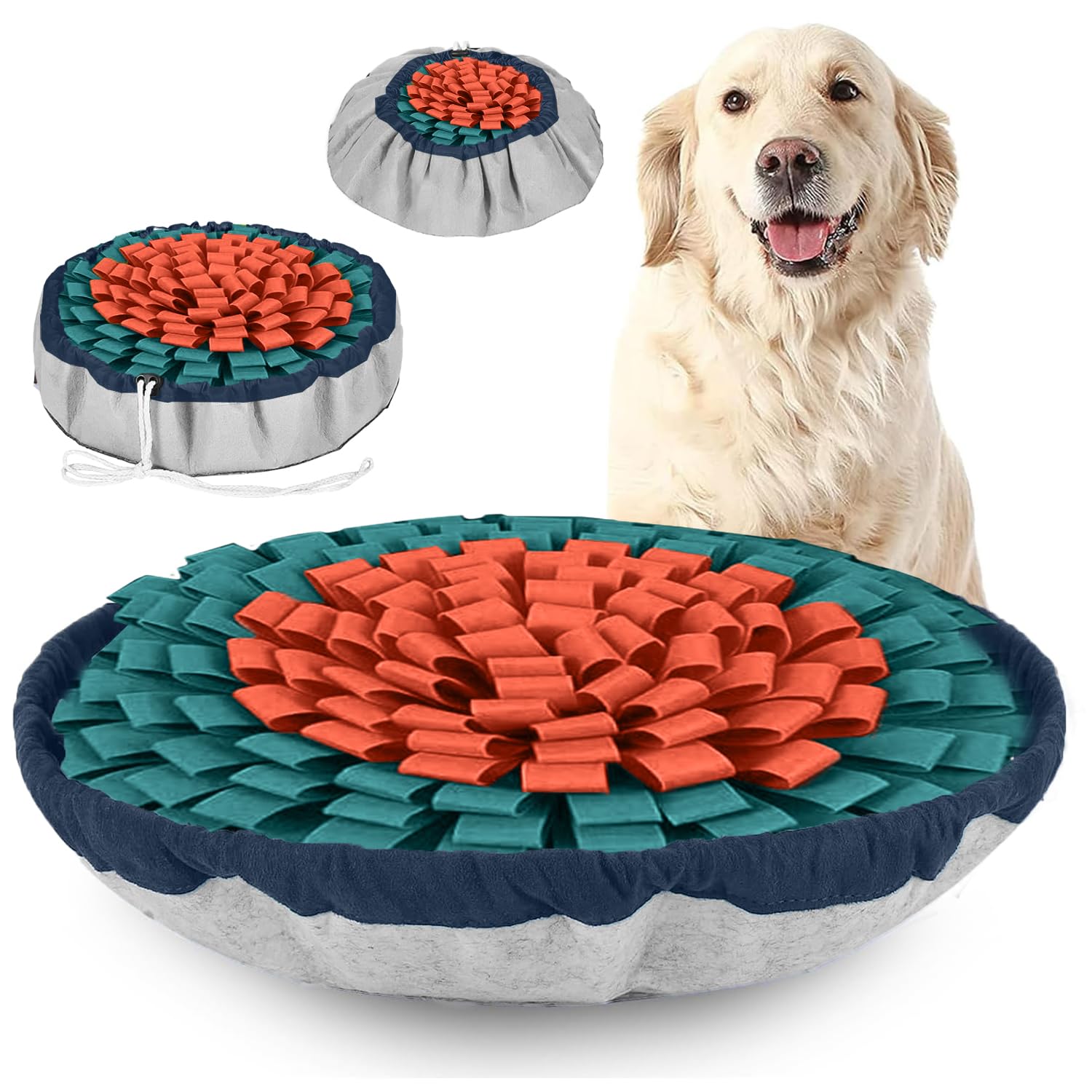 PET ARENA Snuffle Mat for Dogs - Adjustable Interactive Puzzle Toy for Large & Small Breed Slow Feeder for Mental Stimulation & 