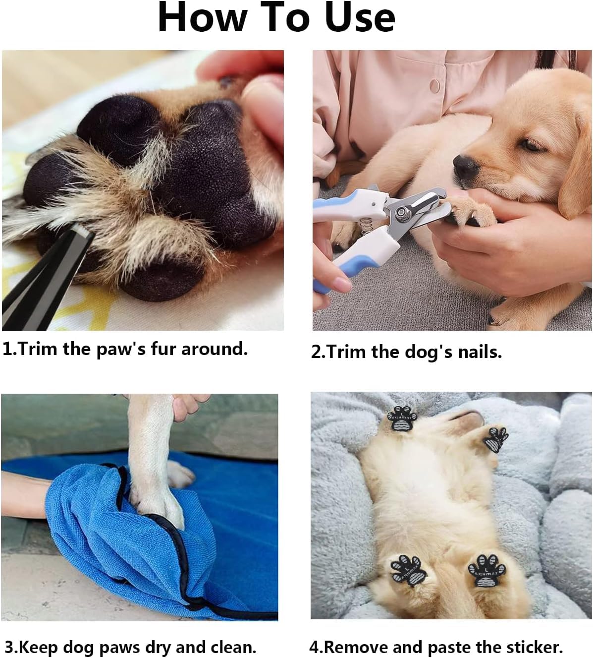 Aqumax Dog Paw Protector Non-Slip Gripper Traction Pads,Walk Assistant For Senior Dogs,Foot Stickers For Hardwood Floors,Dog Sho