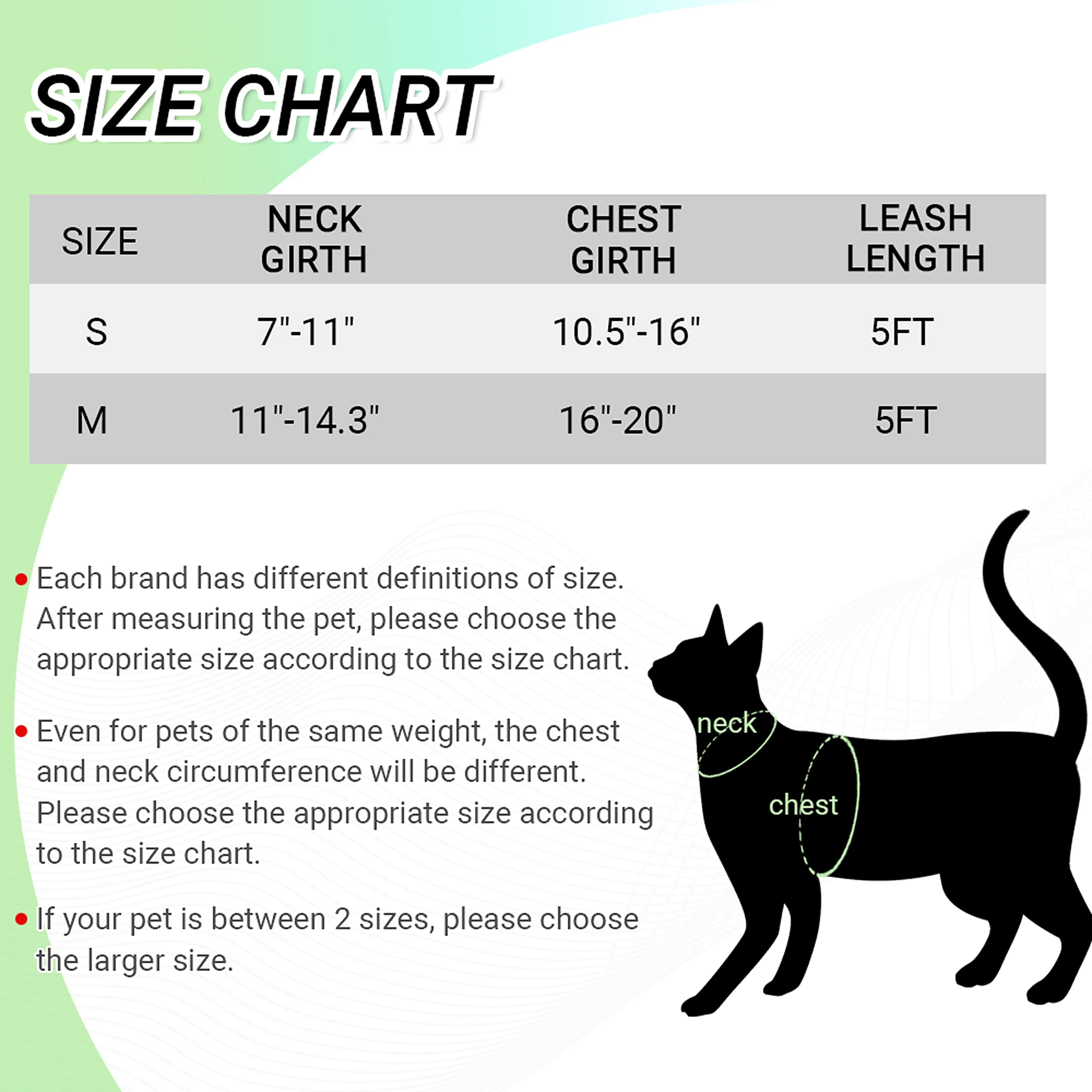 Cat Harness And Leash Set For Walking Escape Proof - Reflective Adjustable Cat Vest Harness For Small To Large Cat Puppy - Cute