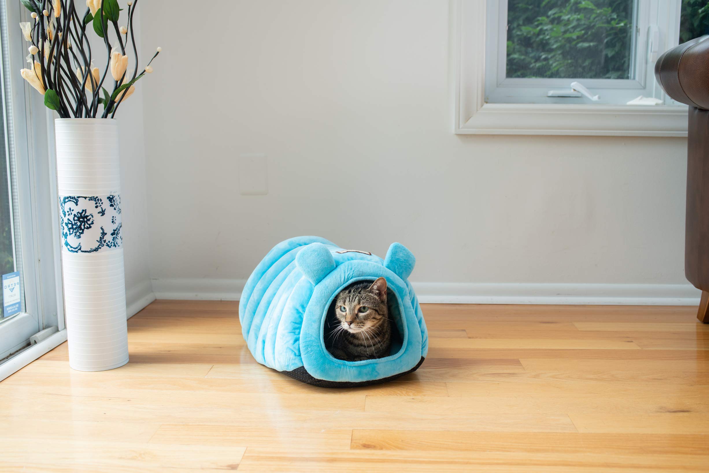 Armarkat Cat Bed Model C90CTL Tube Shape, Sky Blue