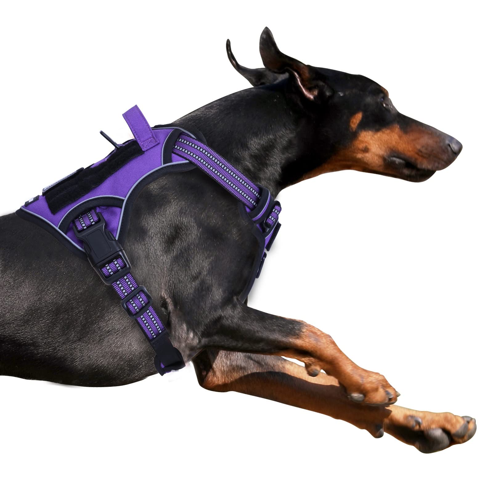 BUMBIN Tactical Dog Harness for Large Dogs No Pull, Famous TIK Tok No Pull Puppy Harness, Fit Smart Reflective Pet Walking Harne