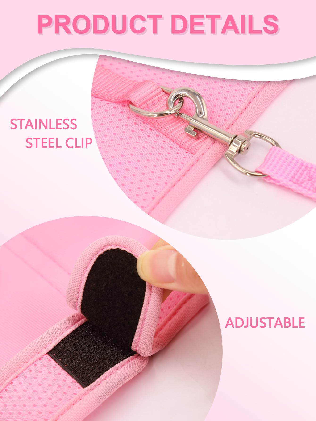 Bunny Harness And Leash For Walking Escape Proof, Mesh Breathable Adjustable Bunny Harness Camping Hiking Training For Ferret Ki