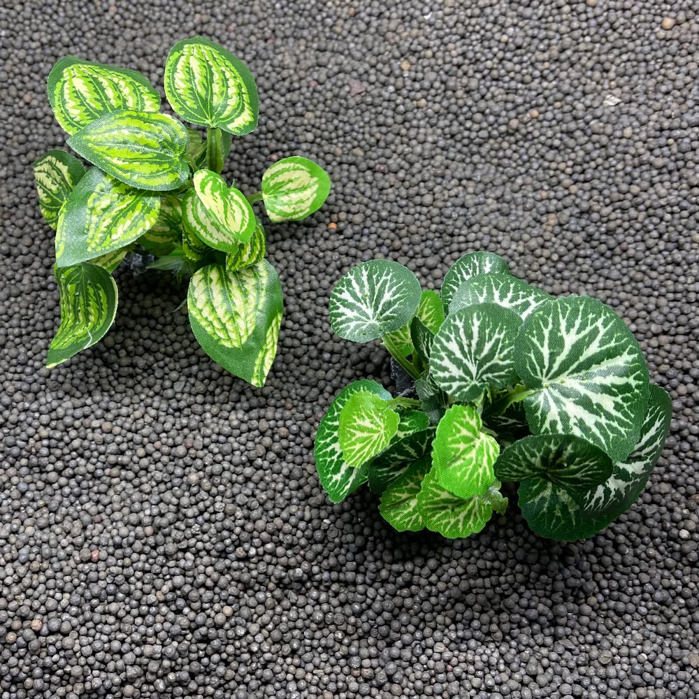 Smoothedo-Pets Aquarium Plants Betta Fish Tank Decorations 4Inch/Small Size Soft Silk Artificial Plant Goldfish Waterscape Fish Hides Snake Tank/Reptiles Plants