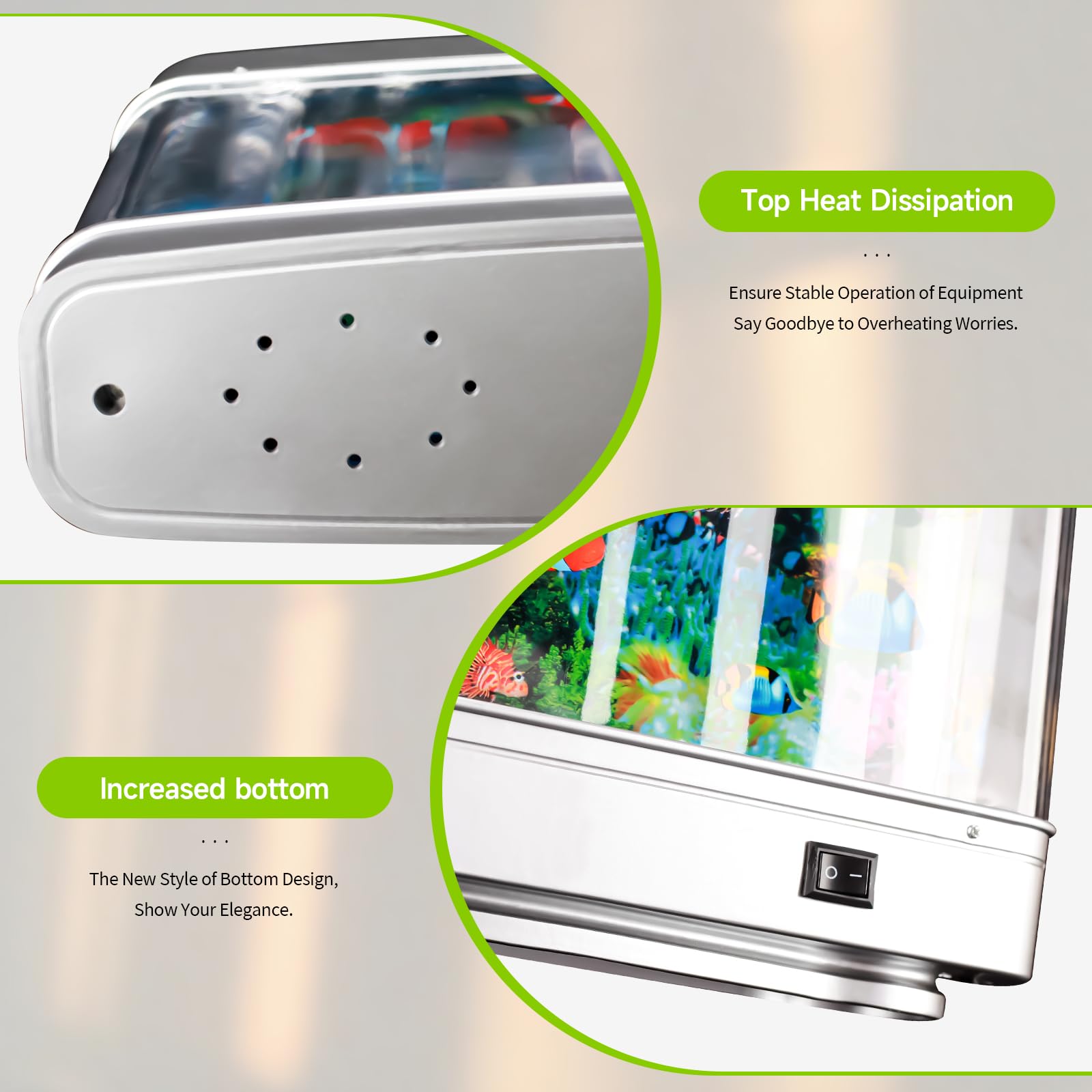 THOSOLTH Fake Fish Tank Baby Aquarium Toy - Mini Crib Aquarium Lamp. Artificial Fish Lamp Aquarium - Virtual Ocean Moving Fish N