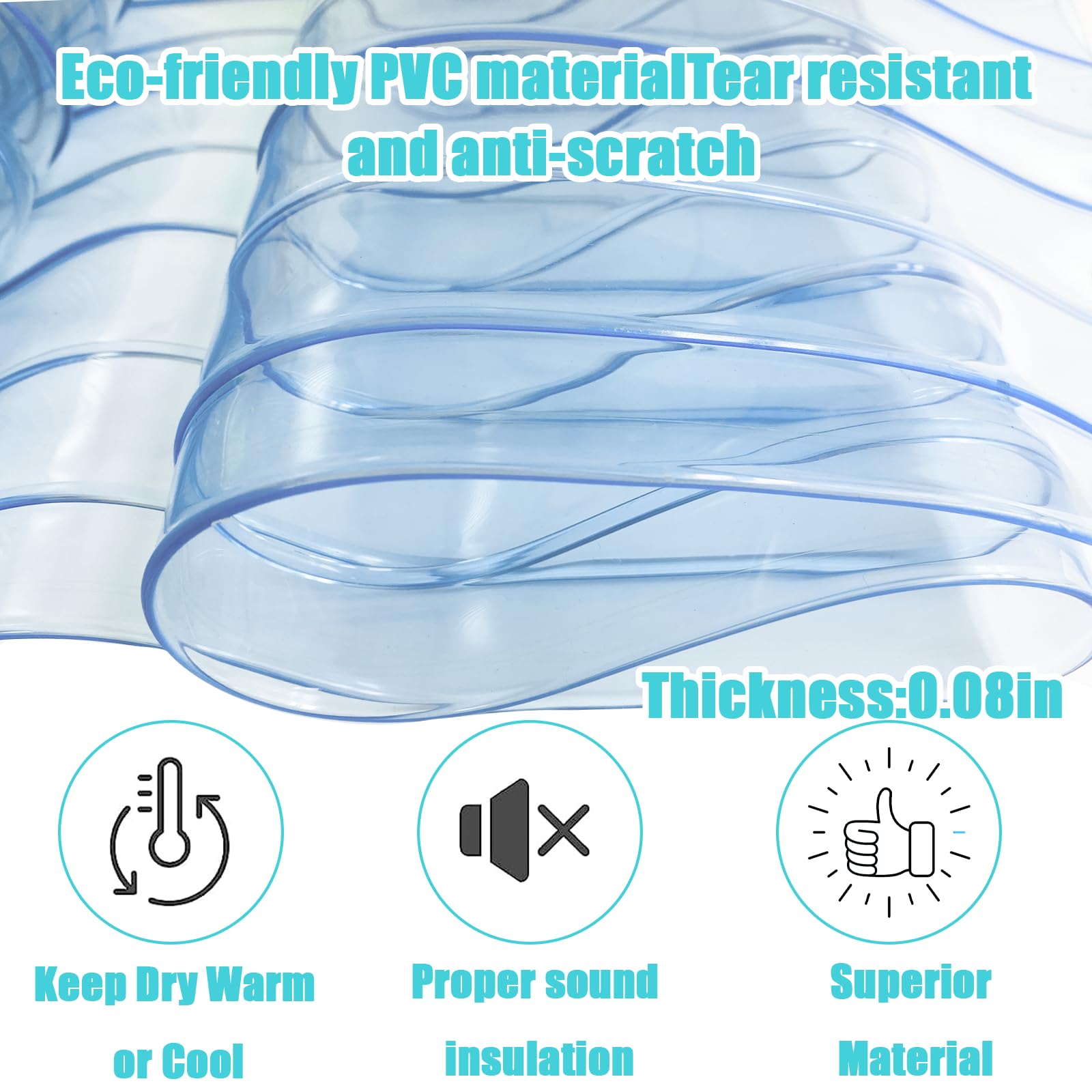 Dog Door Replacement Flap Plastic Vinyl Door Strips Transparent Dog House Door Flap Strips For Diy Dog Or Cat Door, Easy To Cut