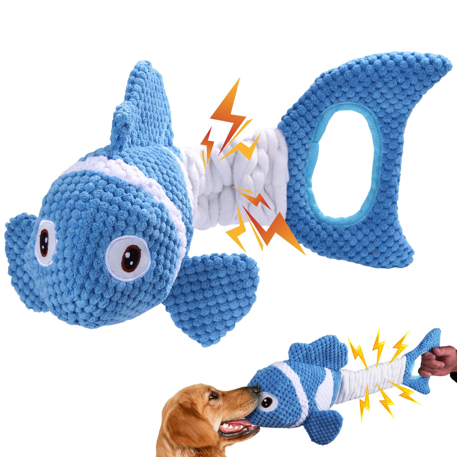 Squeaky Dog Toys - Plush Toy, Durable, Stretchy, Keeps Dogs Busy, Interactive Dog Toys Stress Release Game For Boredom Suitable 