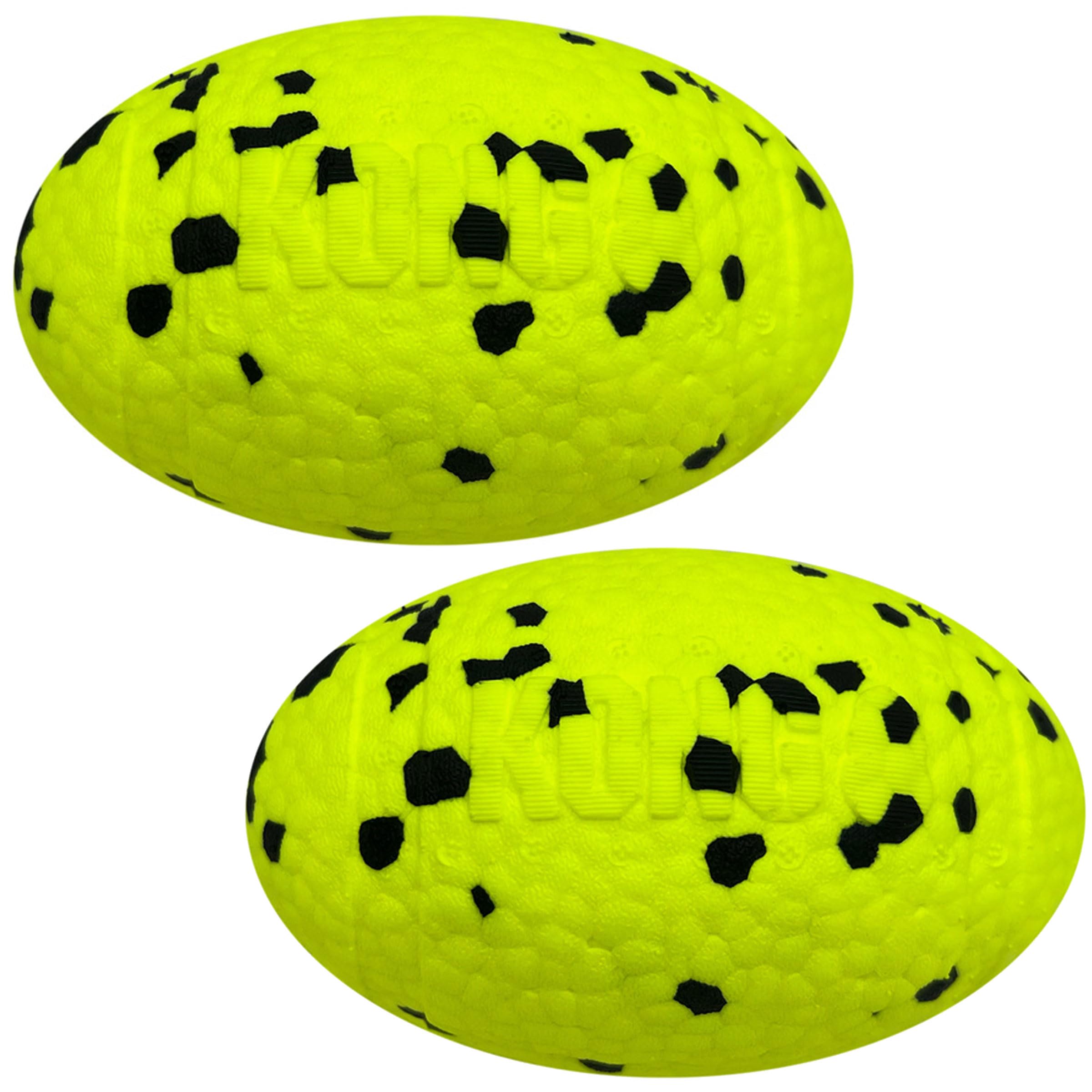 Kong Reflex Ball Dog Toy - Lightweight Durable Bouncy Fetch Toy - High-Bounce, Floats For Water Play (Medium/Large Football 2 Pa