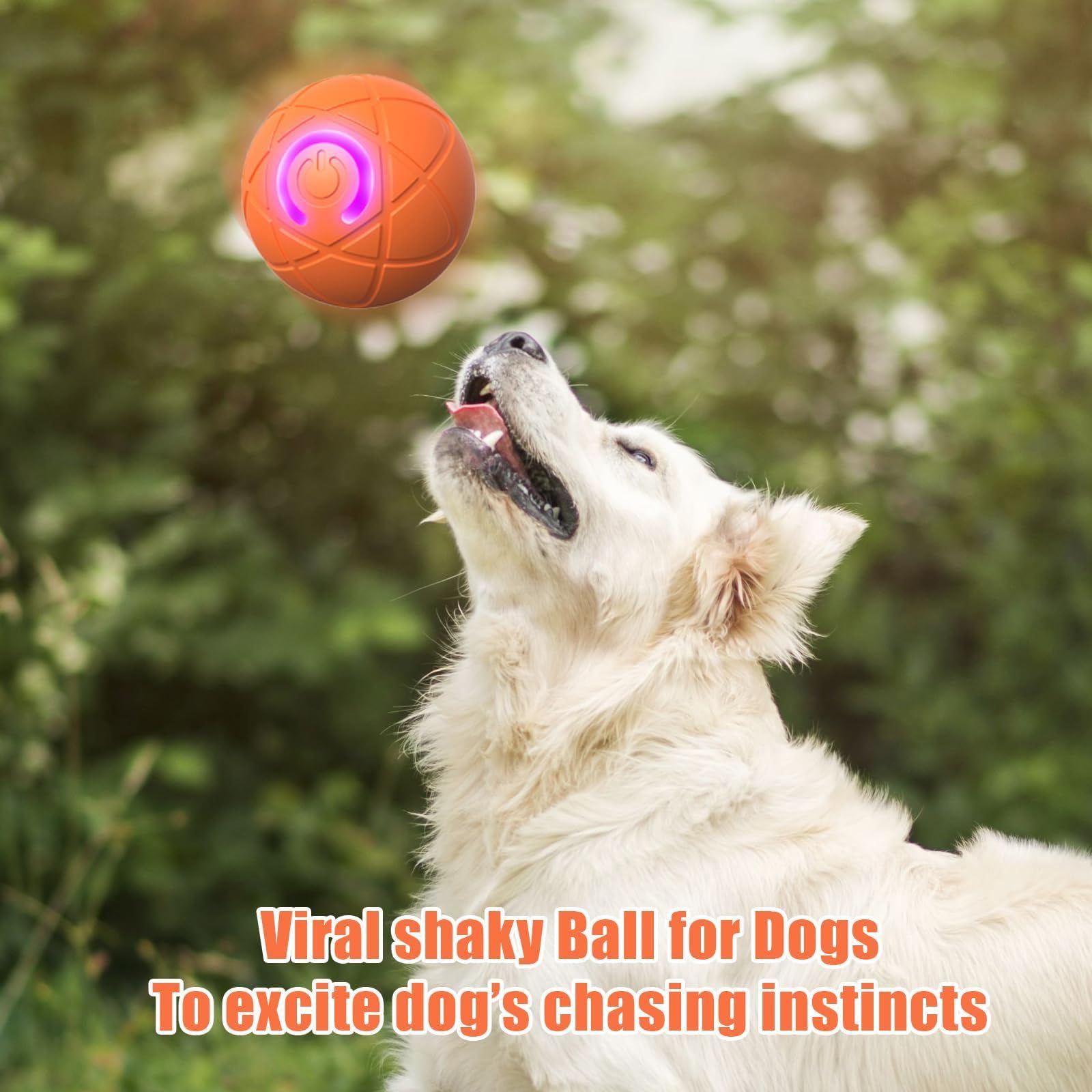 RHZGO 2PCS Shaky Ball Toy for Dogs, 2025 New Shaking Dog Ball Toy, Shake Ball Dog Toy, Automatic Moving Dog Toy Ball, Interactiv
