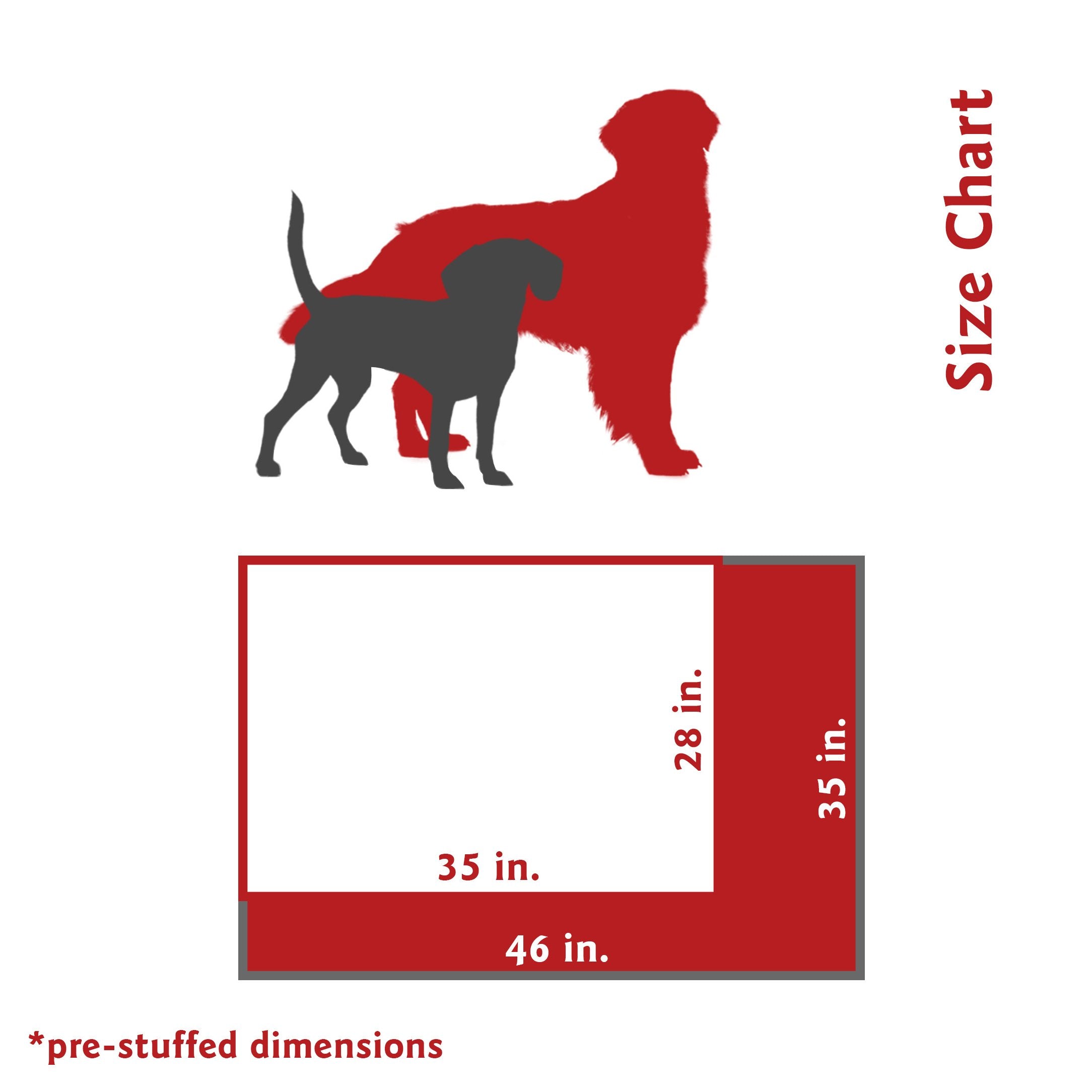 Majestic Pet Rectangle Large Dog Bed Washable – Non Slip Comfy Pet Bed – Dog Crate Bed Super Value Pillow Dog Bed – Dog Kennel Bed For Sleeping - Dog Bed Large Breed 46 X 35 Inch – Solid Burgundy