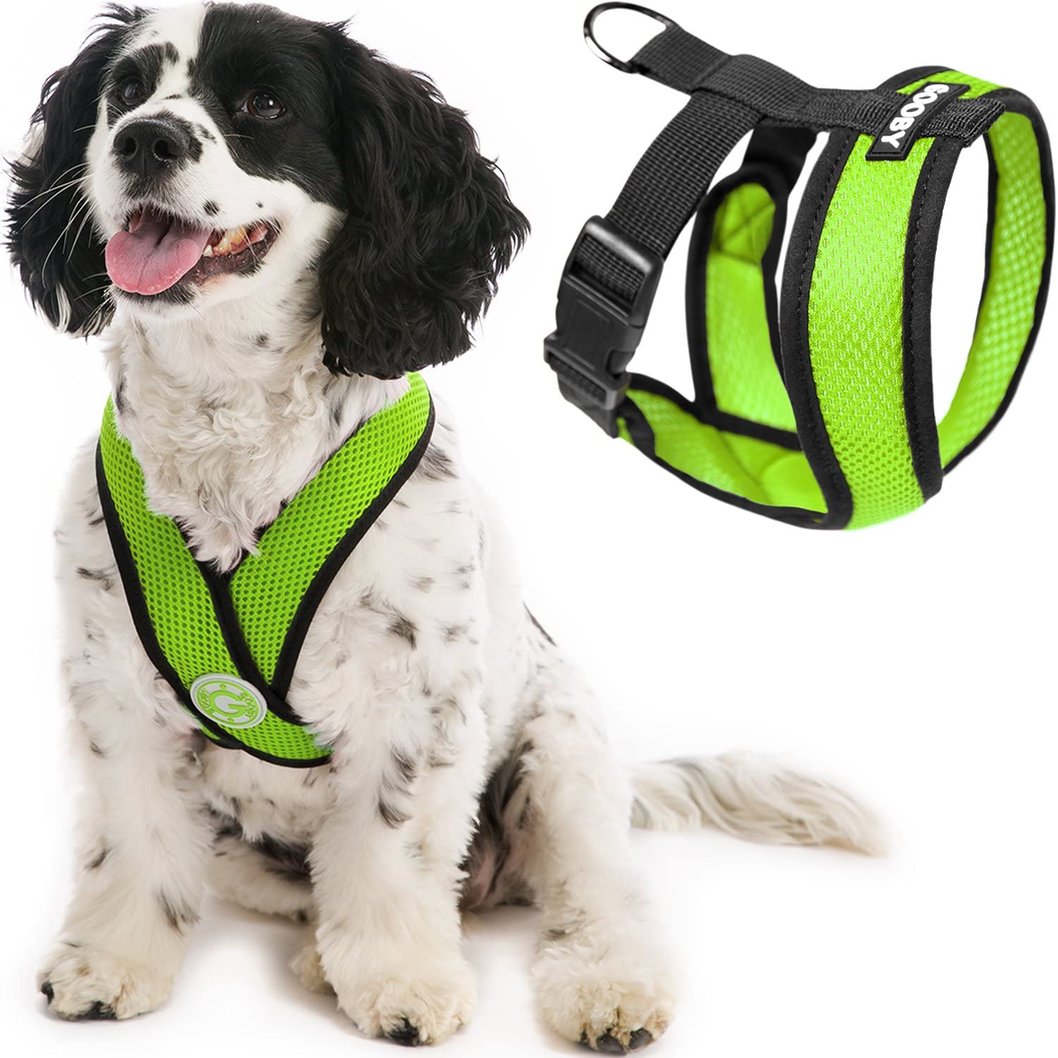 Gooby Comfort X Head In Harness - Green, X-Large - No Pull Small Dog Harness, Patented Choke-Free X Frame - Perfect On The Go Dog Harness For Medium Dogs No Pull, Small Dogs For Indoor And Outdoor Use