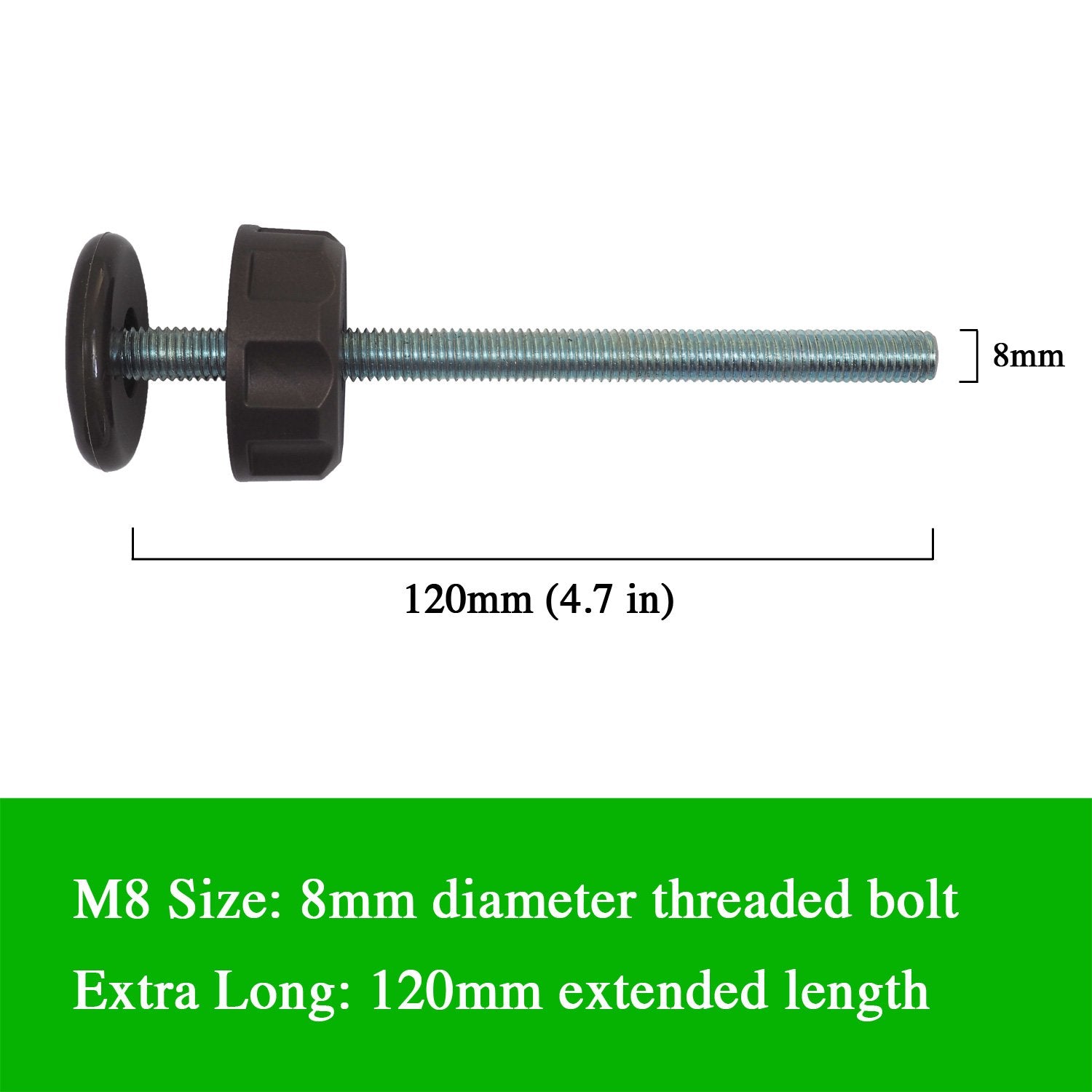 Baby Gate Guru Extra Long M8 Spindle Rods for Pressure Mounted Baby & Pet Gates, 4 Pack, 8mm, Bronze