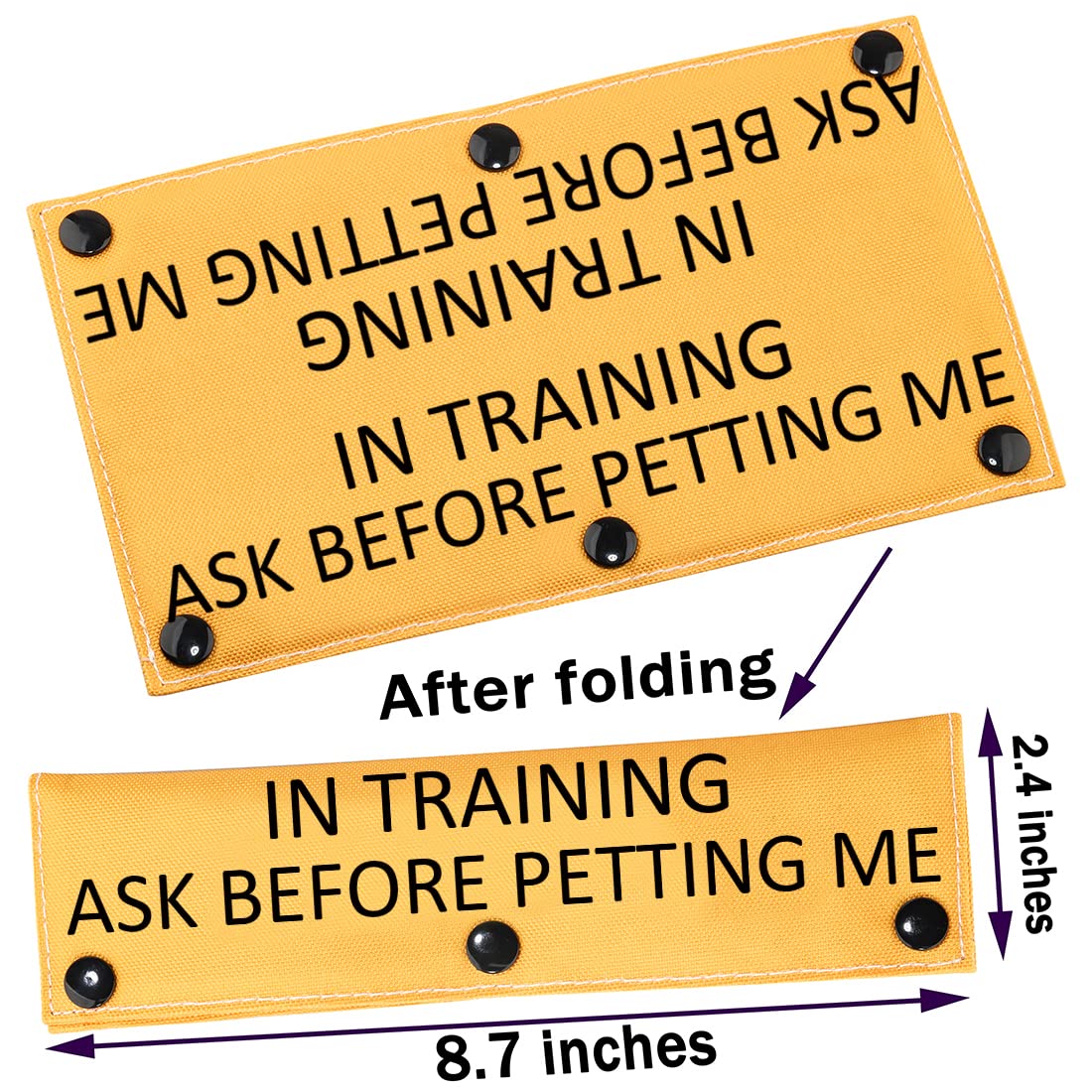 Pwhaoo In Training Dog Leash Sleeve Ask To Pet Give Me Space Dog Leash Sleeve Working Dog Leash Wrap (Ask Before Petting Sleeve)