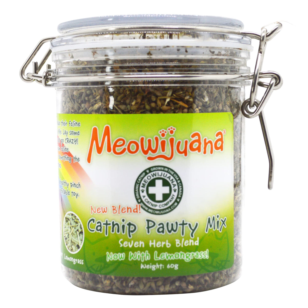 Meowijuana | Catnip Bundles | Organic | High Potency Cat Treats | Perfect For Cat Toys | Grown In The Usa | Feline And Cat Lover Approved (Catnip Pawty Mix With Lemongrass)