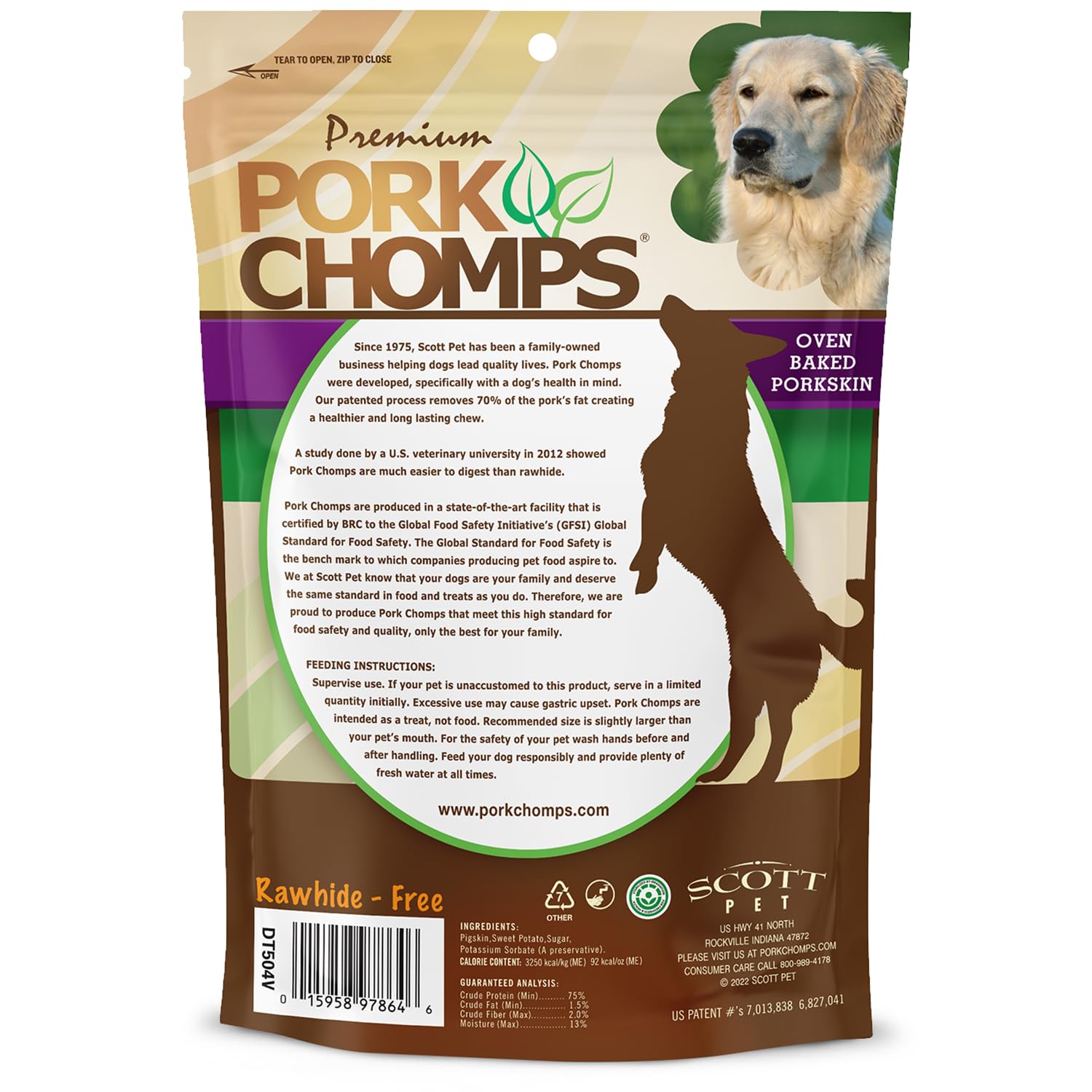 Pork Chomps Premium Sweet Potato Wrapped Porkskin Twists