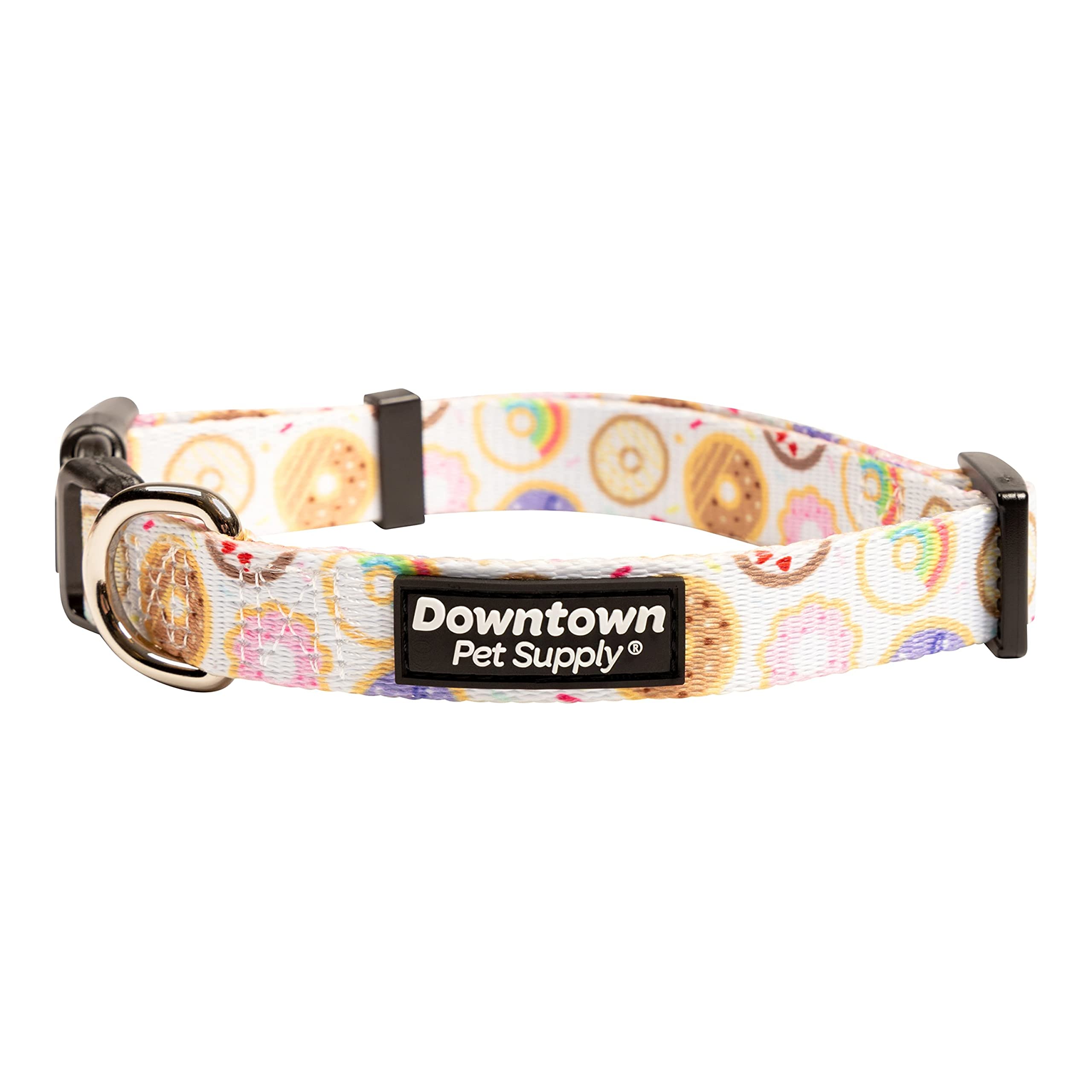 Downtown Pet Supply - Best & Fancy Dog Collar - Lightweight Adjustable With Quick Buckle & D-Ring - Hand Wash Safe - Donut - M -