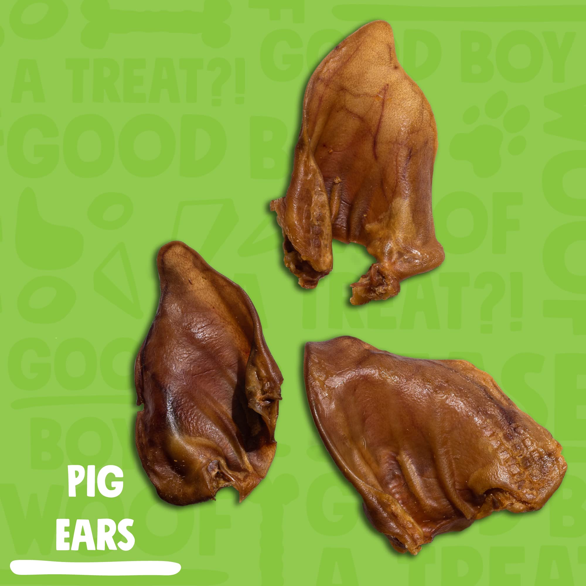 Jolly Barks 6 Inch Whole Pig Ears for Dogs | All Natural Dog Treats Pig Ears Dog Treats | Single Ingredient Dog Chews Dog Treats