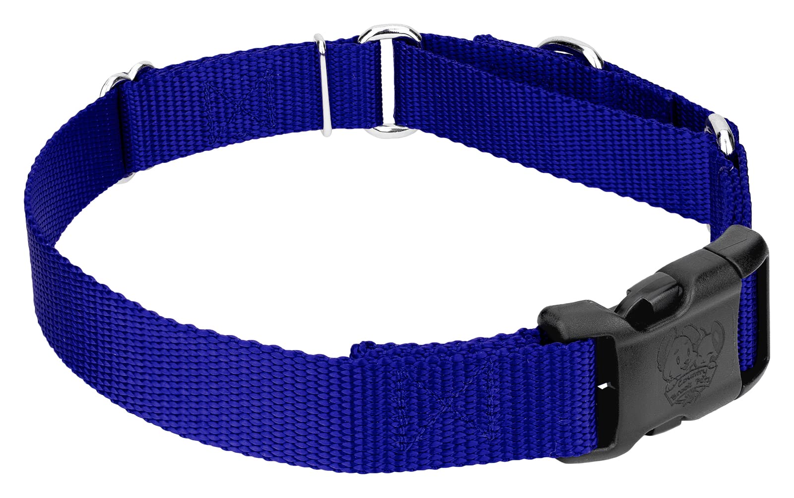 Country Brook Petz - Made In The Usa - Durable Nylon Martingale With Deluxe Buckle - 30+ Vibrant Color Options (Bright Royal Blue, 3/4 Inch, Small)