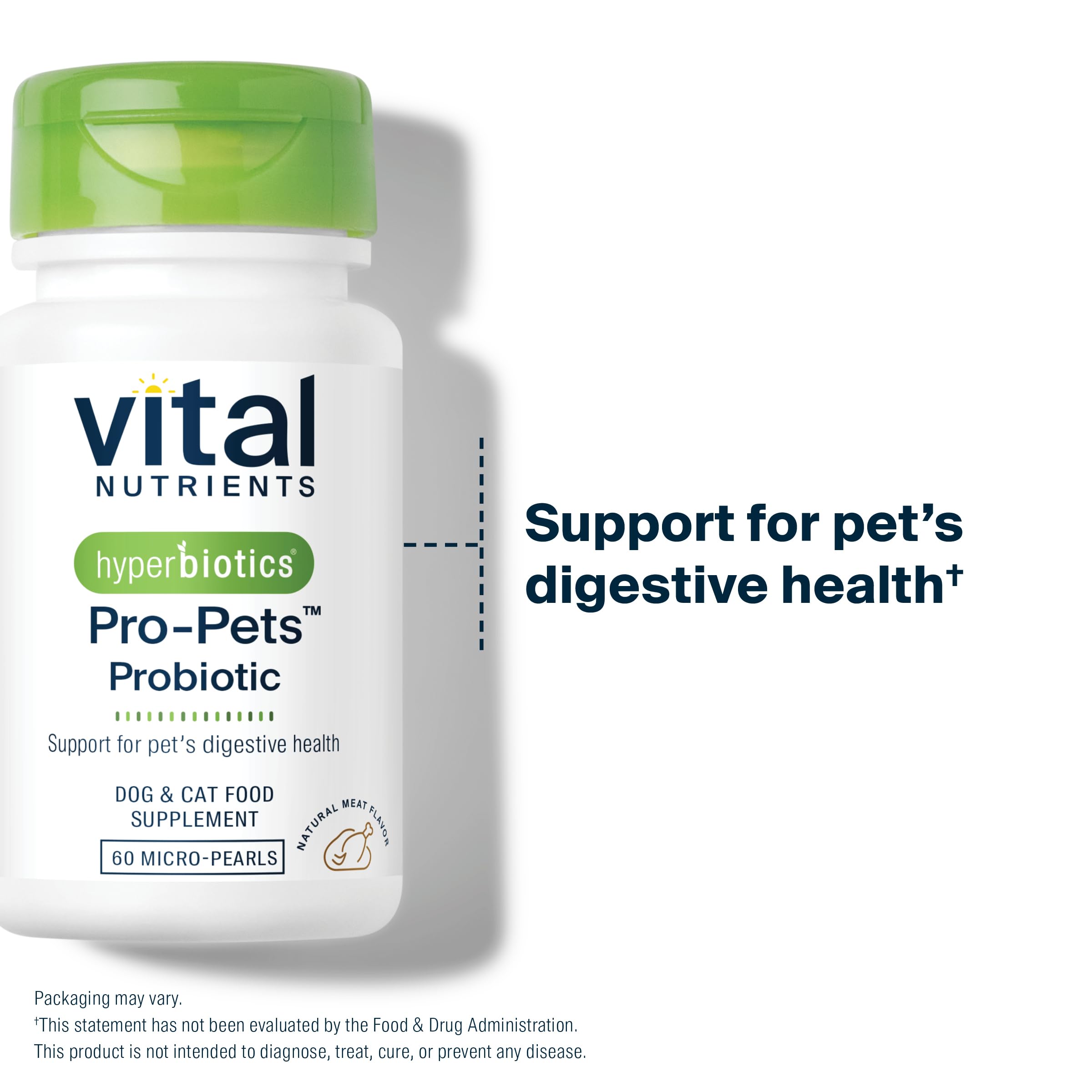 Vital Nutrients Pro Pets Probiotics for Dogs and Cats | Dog Probiotics for Digestive Health, Gut Health, Occasional Diarrhea* |
