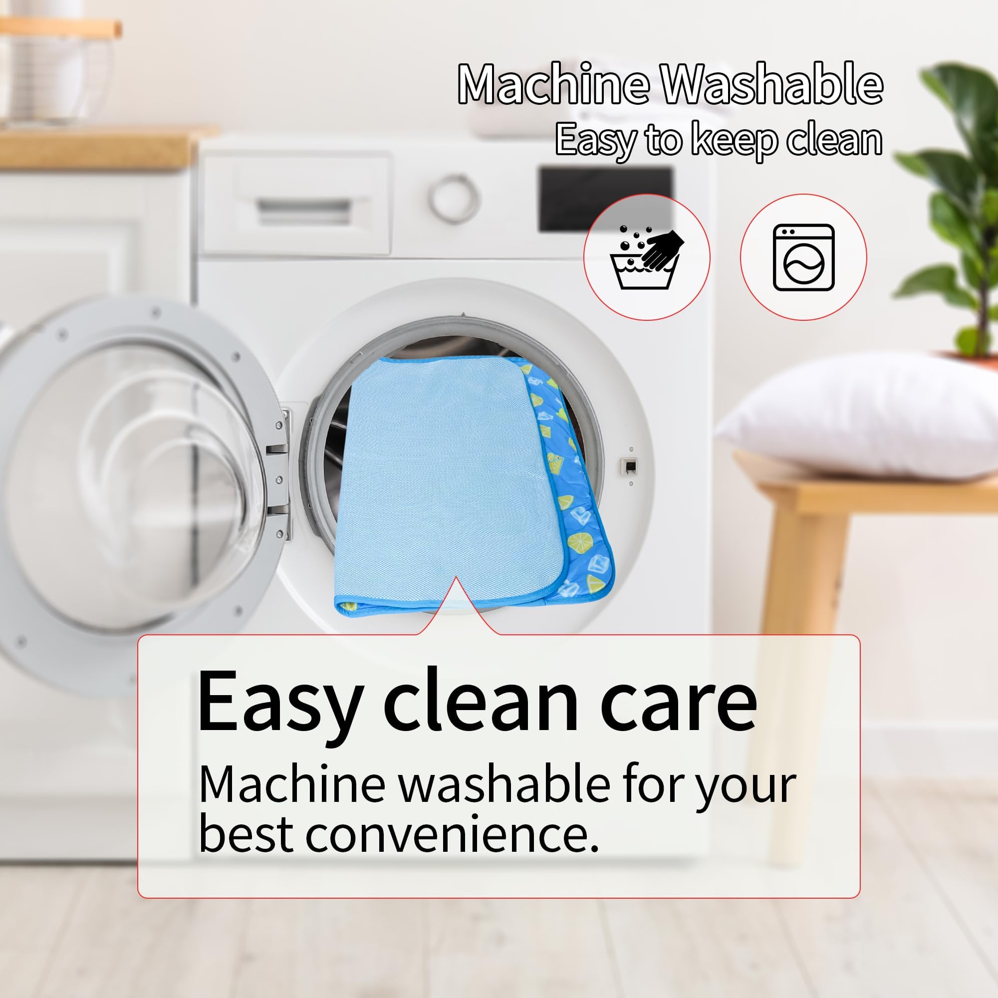 Nacoco Summer Pet Cooling Mat - Cat Dog Cushion Pad Sleeping Cool Lemon Comfortable Soft For Pets Kids And Adults (Dark Blue Lem