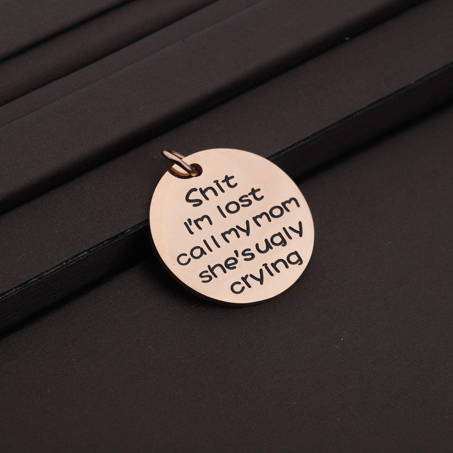 Zuo Bao Funny Dog Cat Pet Id Tag Shit I'M Lost Call My Mom She'S Ugly Crying Stainless Steel Pet Tags (Pet Id Tag Rg)