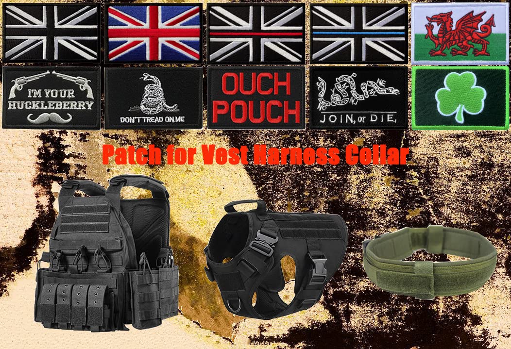 2 Pcs Infrared Ir Reflective Dog Patch Removable In Training Tags Hook And Loop Service Dog Puppy Vest Harness Patches Attachmen